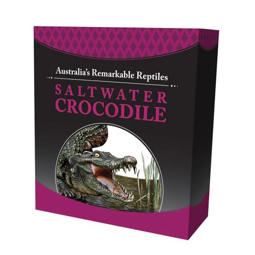 Tuvalu 2017 Remarkable Reptile Saltwater Crocodile 1oz 999 Silver Proof Coin Box Cert - Image 3