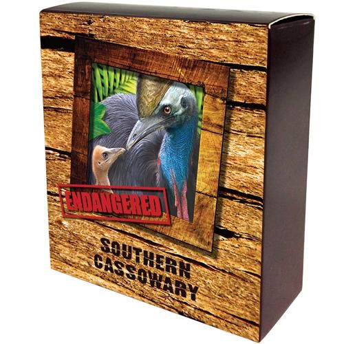 Tuvalu 2016 Endangered and Extinct Series Southern Cassowary 1oz 999 Silver Proof Coin Box Cert - Image 3