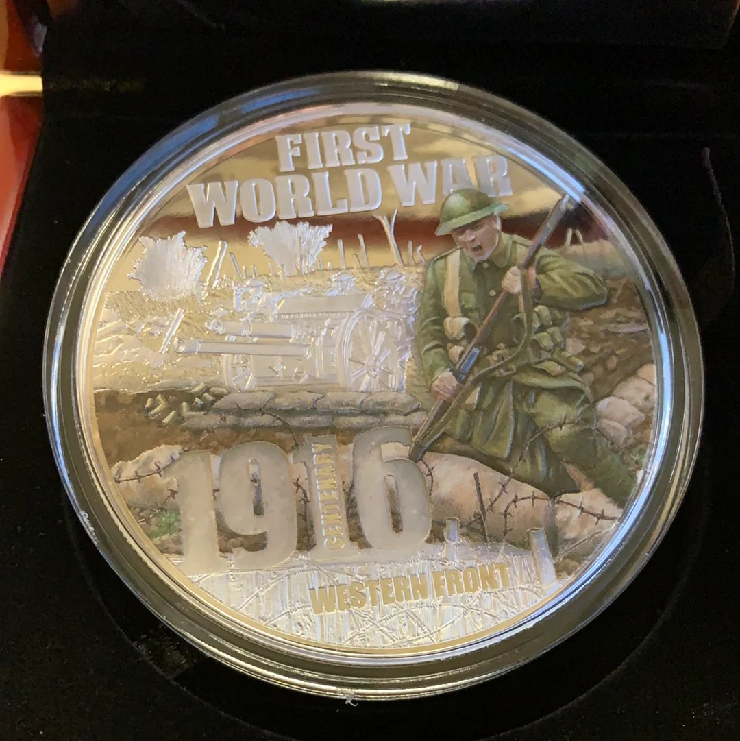 Niue 2016 First World War Series - Western Front 5oz 999 Silver Coin Box Cert - Image 2