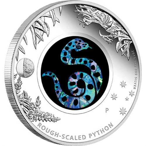 2015 Opal Series The Rough Scaled Python 1oz 999 Silver Proof Coin Box Cert - Image 2