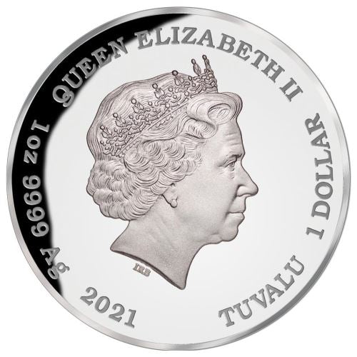 2021 $1 Tuvalu Deadly and Dangerous Australian Stingray 1oz 999 Silver Proof Coin Box Cert - Image 3
