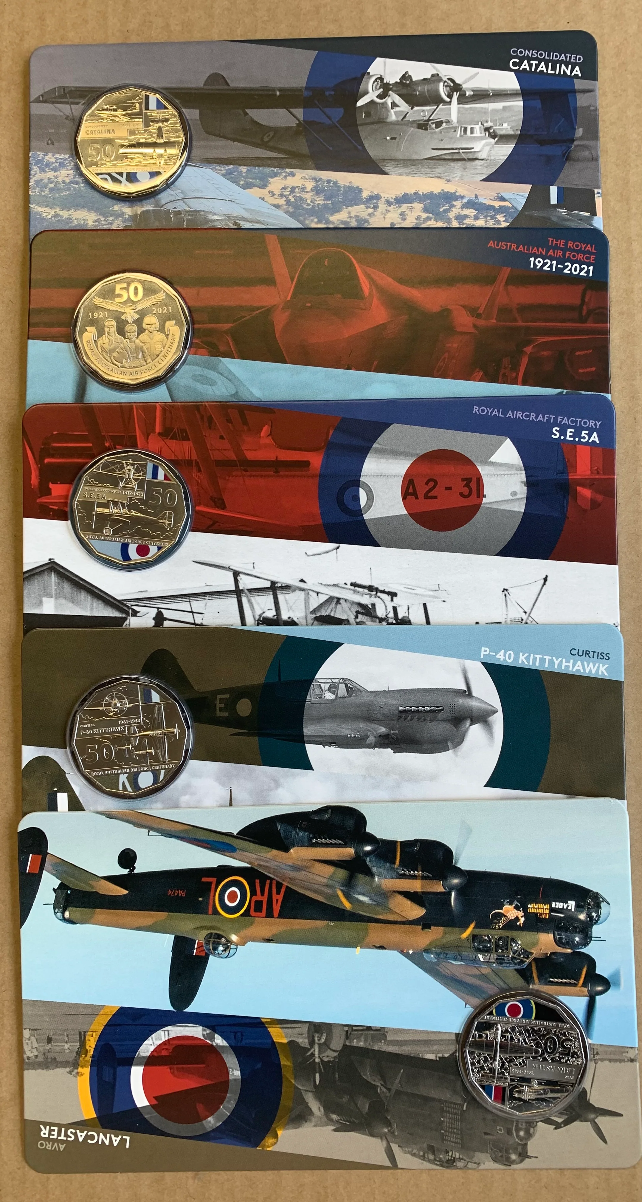 Australia 2021 Royal Australian Mint 50c The Centenary of the Royal Australian Air Force RAAF coloured Coins in attractive commemorative tin - Image 3