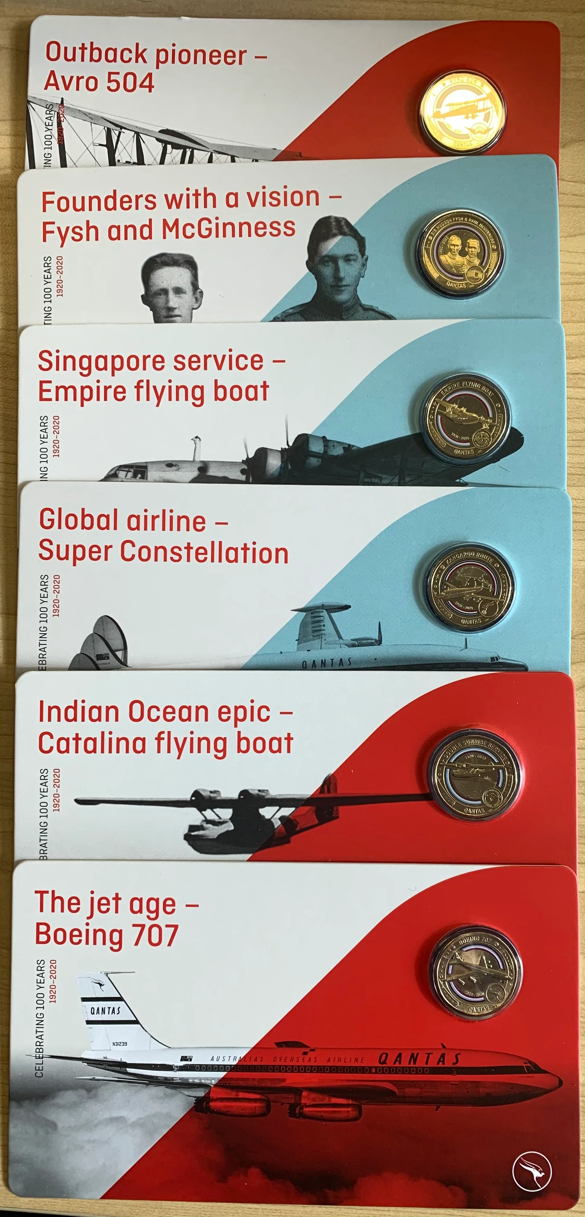2020 RAM $1 Qantas Centenary 100 Years 11 Coins Box Set - Image 3
