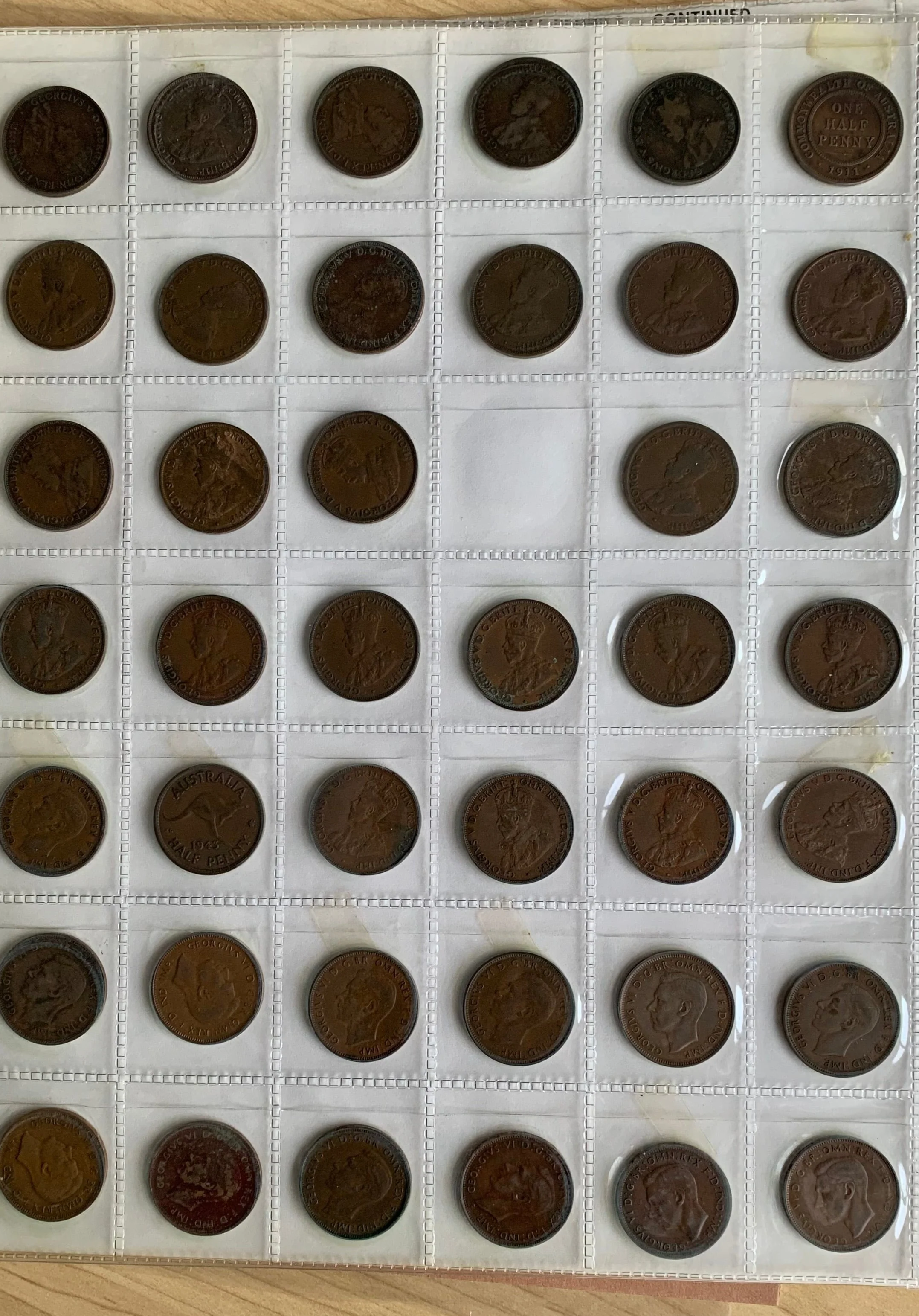 Australia Half Penny, ½d Halfpenny complete Set Excluding 1923 - Image 2