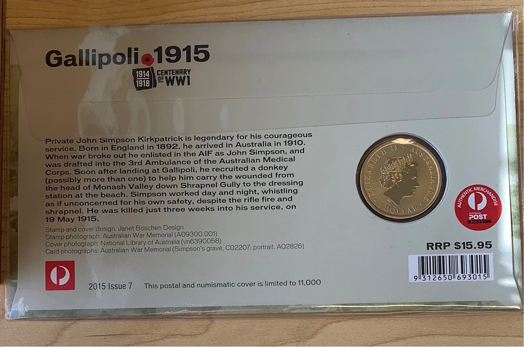 Australia 2015 Gallipoli PNC with $1 coin - Image 2