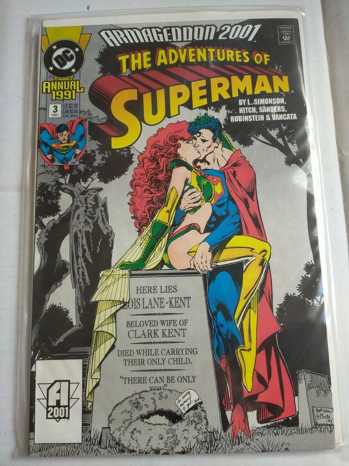 DC 3 1991 The Adventures of Superman Armageddon 2001 Comic