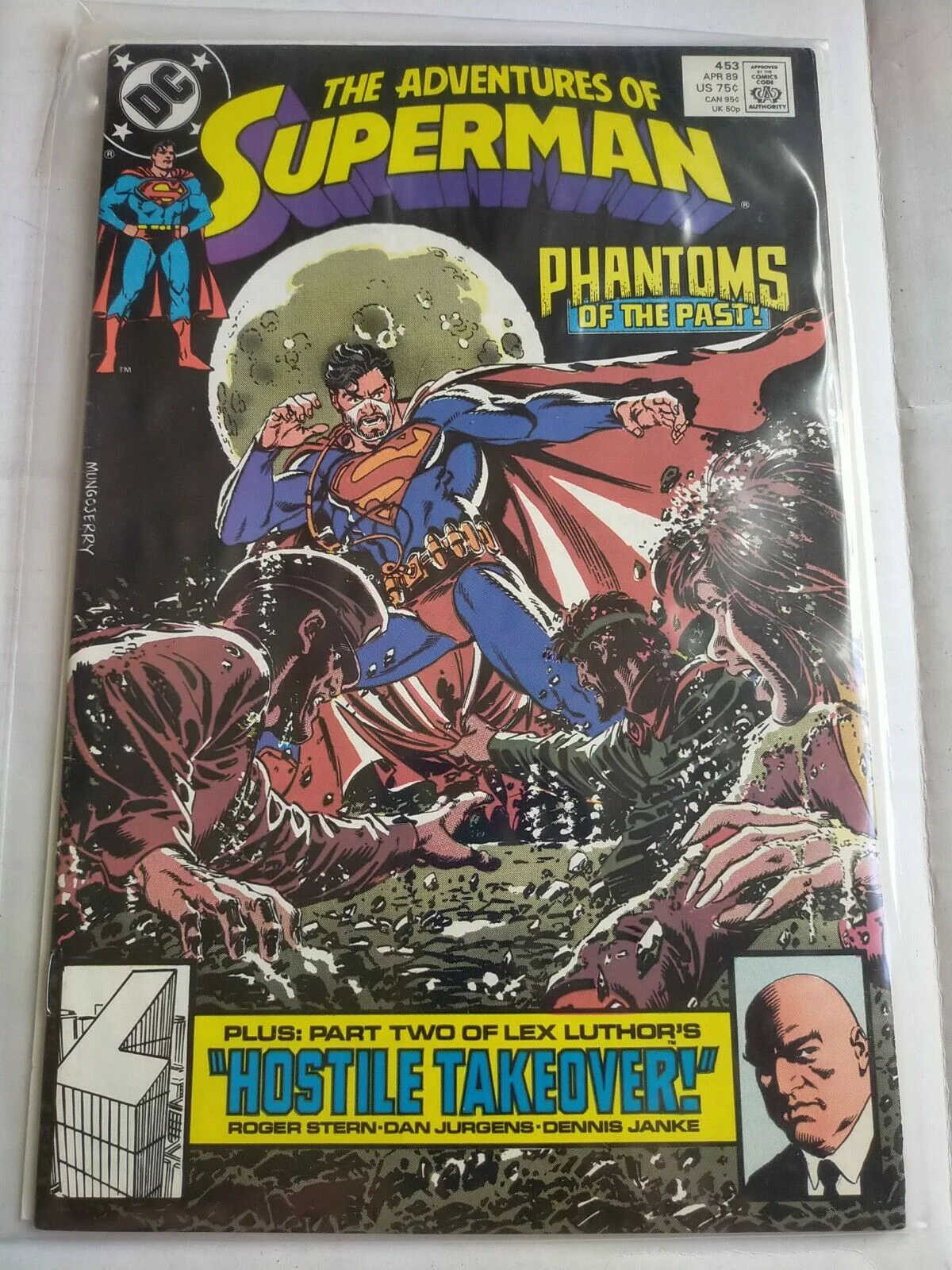 DC 453 April 1989 The Adventures of Superman Comic