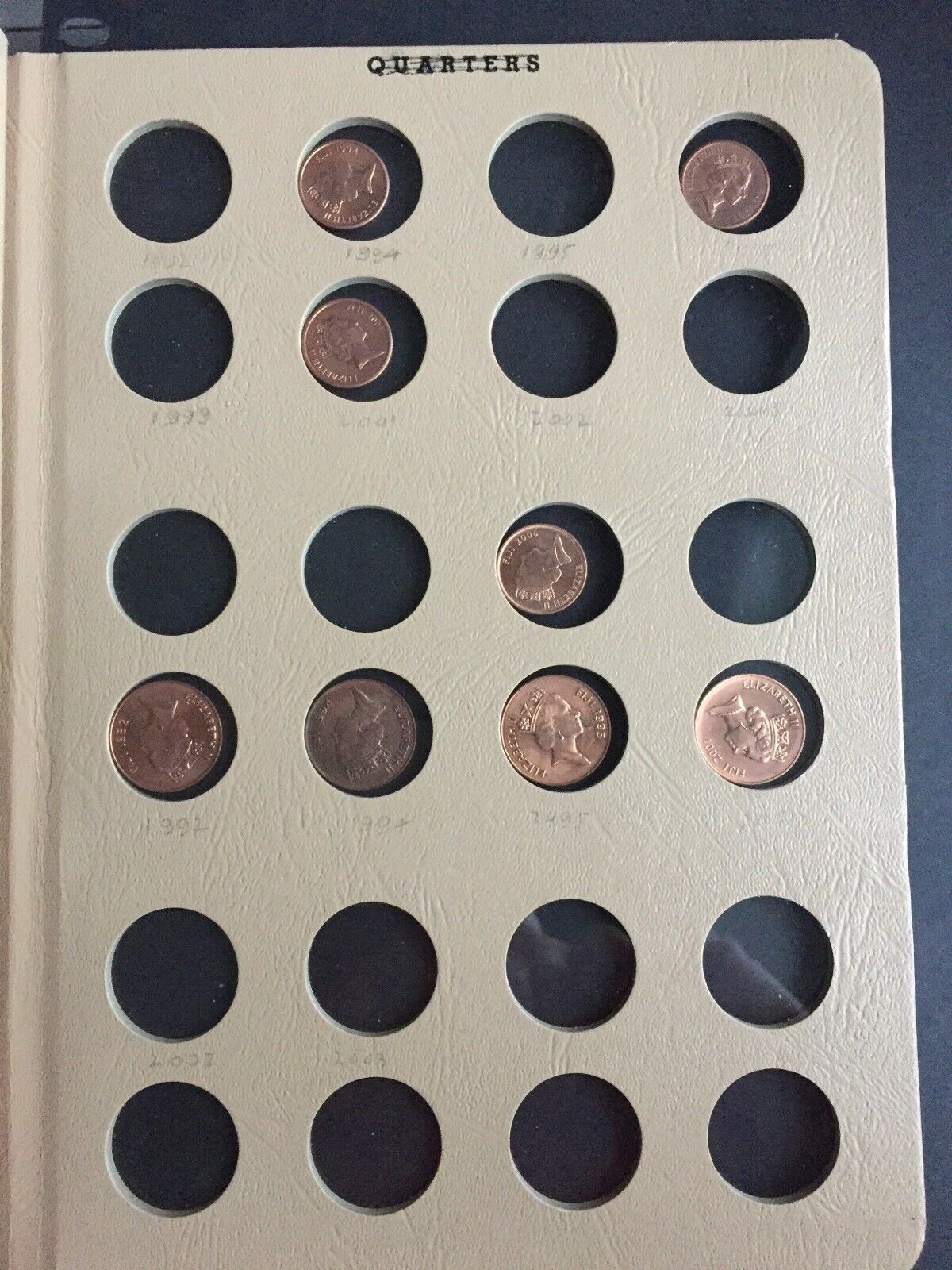 Fiji 1c,2c,5c,10 Cents & $1 Coins in Dansco Supreme Album. Superb Condition. - Image 5
