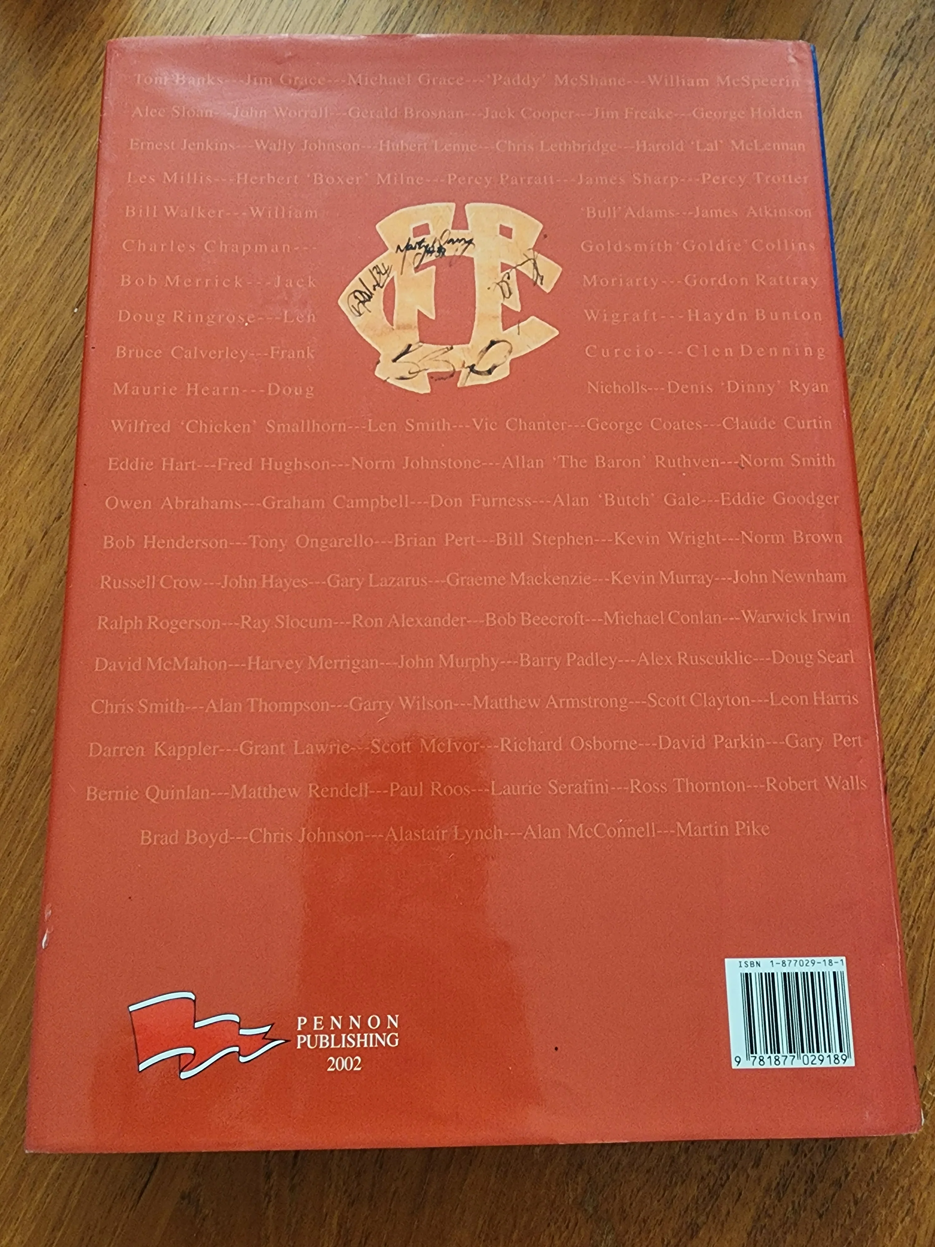 Fitzroy For the Love of the Jumper Chris Donald Hardcover book 60+ signatures - Image 2