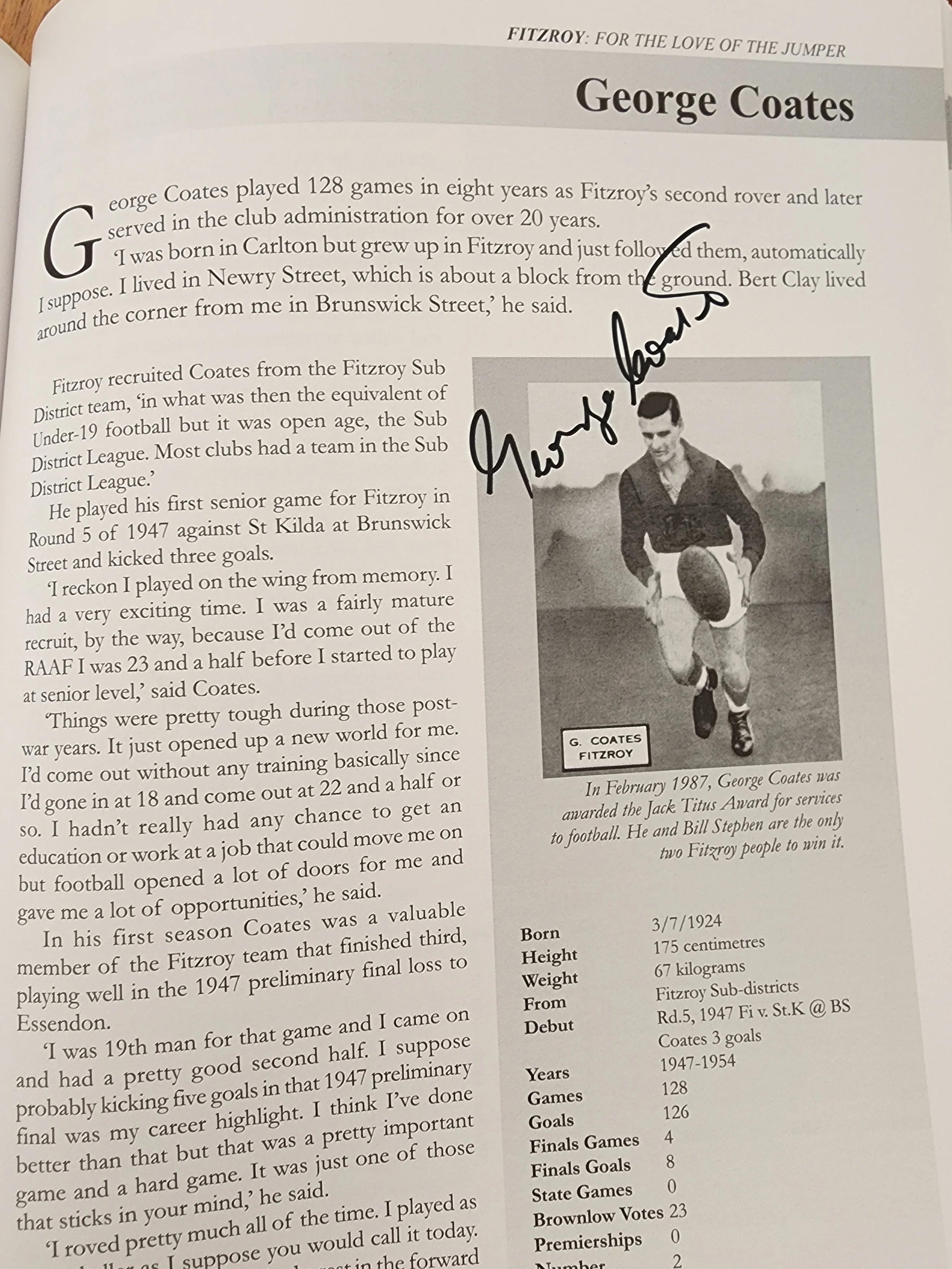 Fitzroy For the Love of the Jumper Chris Donald Hardcover book 60+ signatures - Image 6