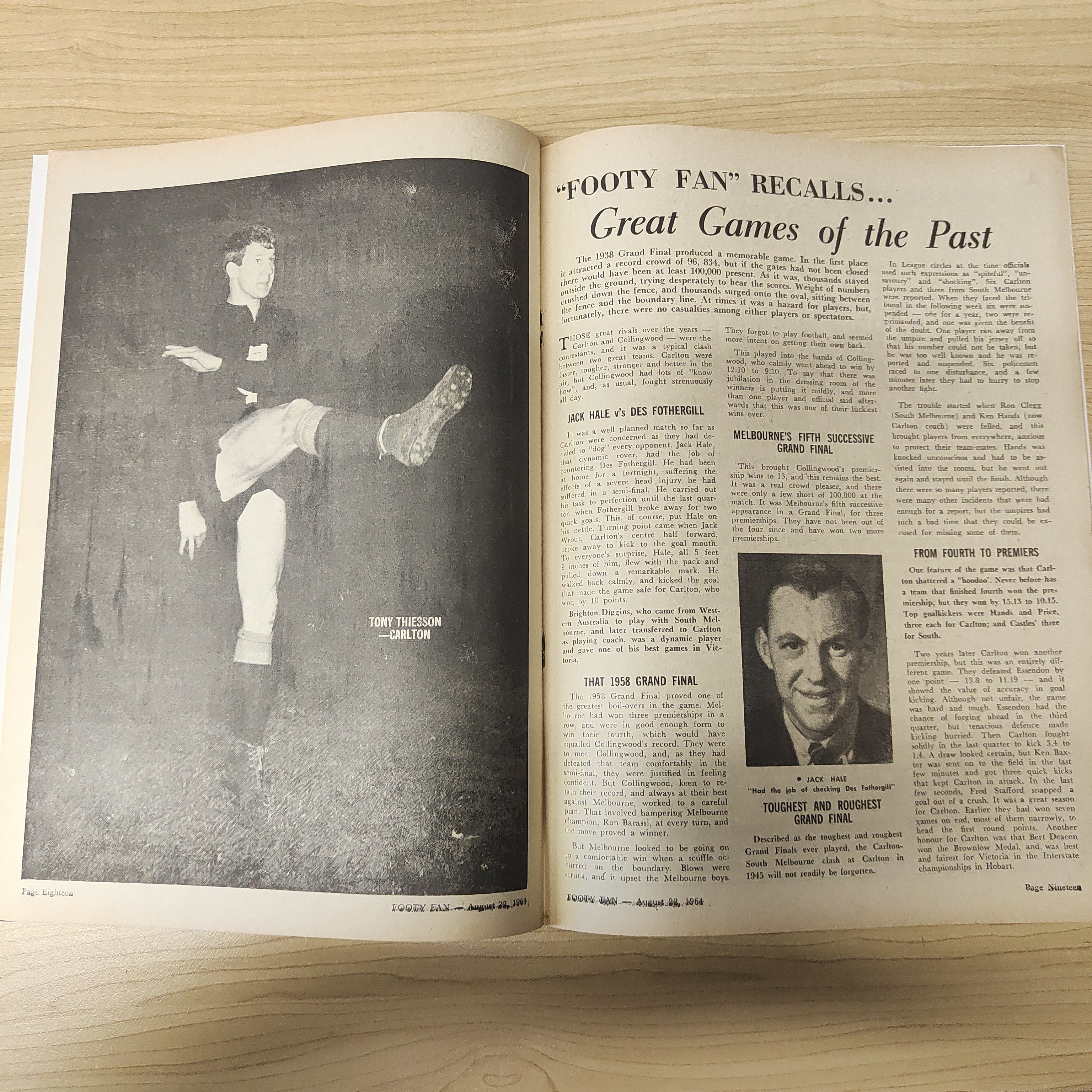 Footy Fan August 22 1964 Vol. 2, No.18 Football Magazine - Image 3