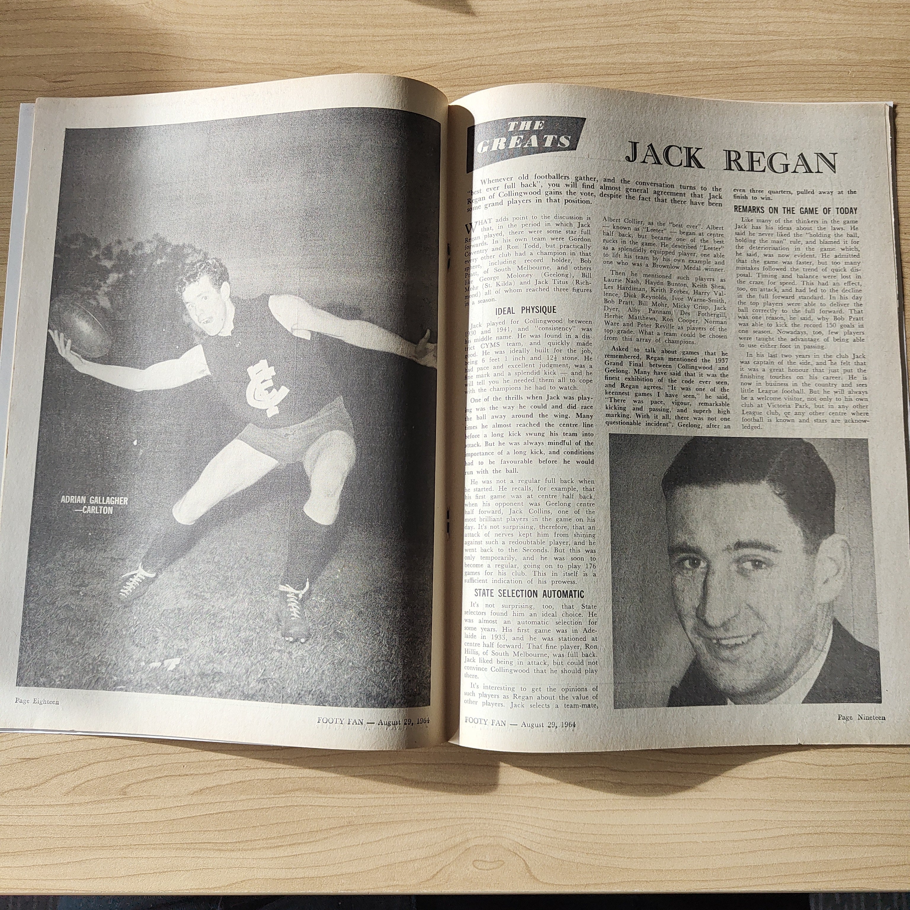 Footy Fan August 29 1964 Vol. 2, No.19 Football Magazine - Image 3