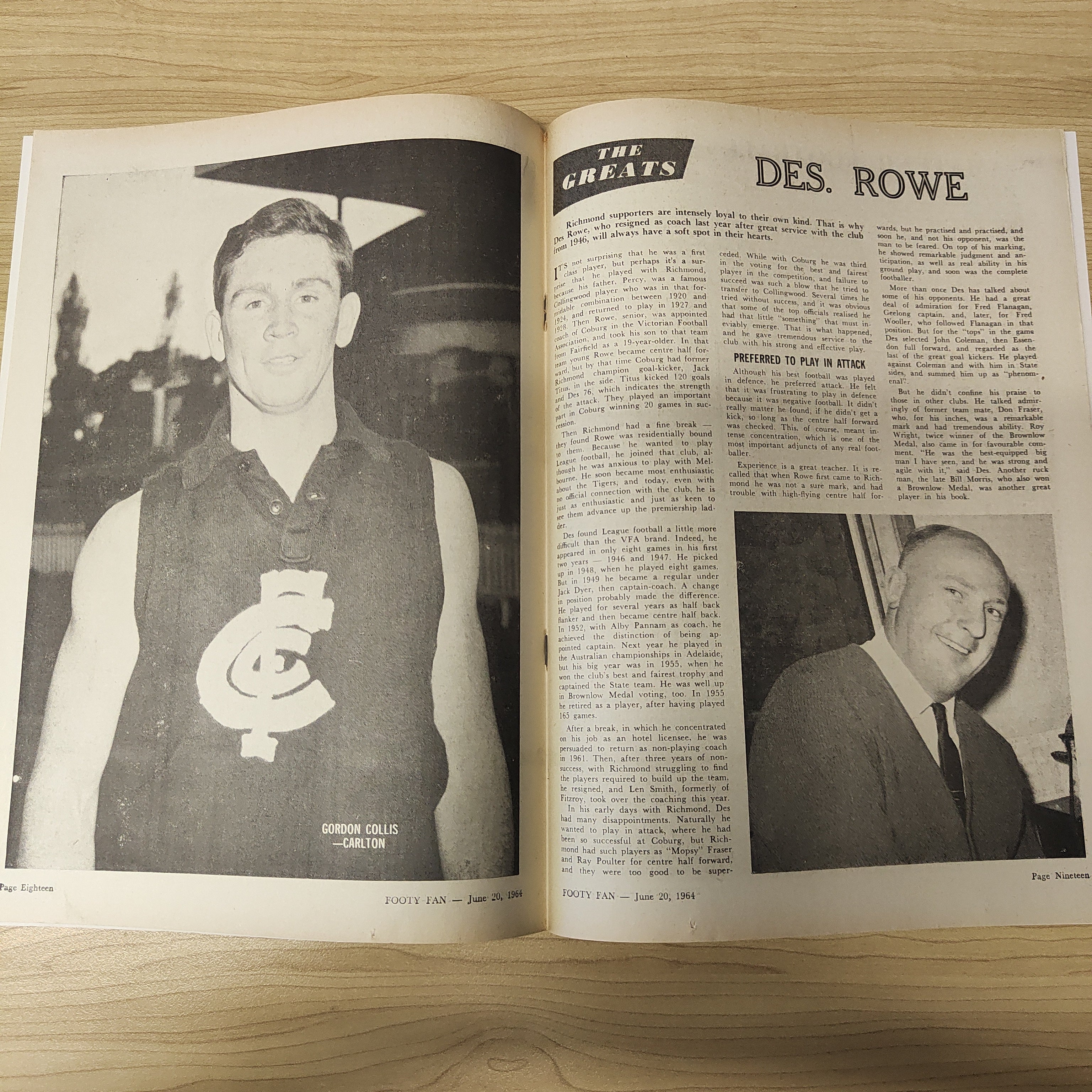 Footy Fan June 20 1964 Vol. 2, No.9 Football Magazine - Image 3