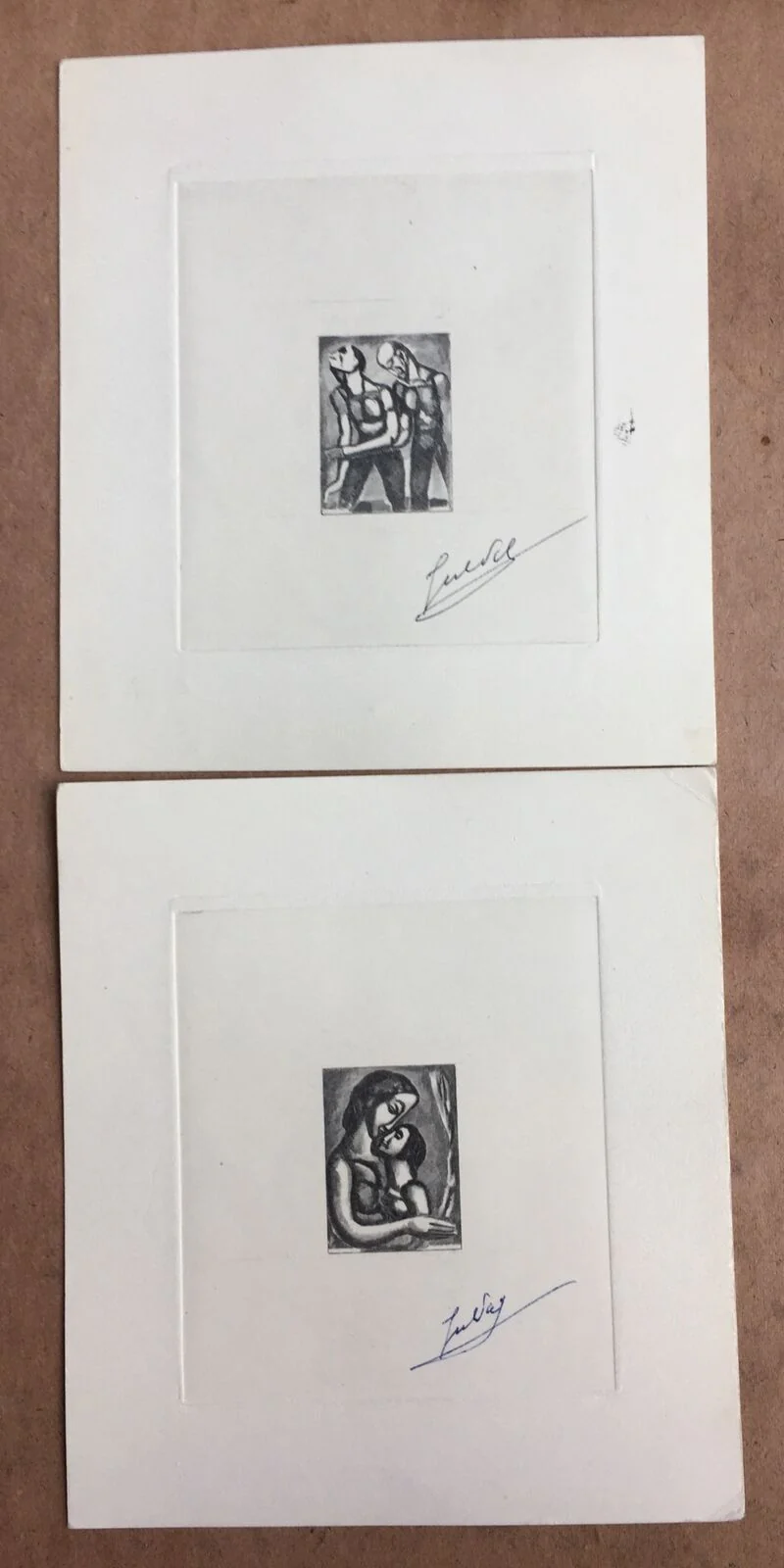 France 1961 Red Cross Fund Set. 1st Stage Artist Signed Die Proof SG1555/6