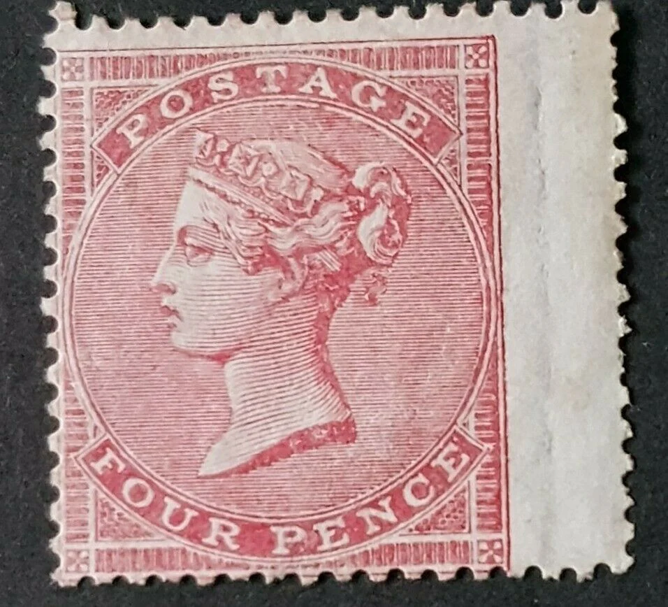 GB Great Britain SG 66 4d Rose Carmine Queen Victoria Mint with certificate value £2100