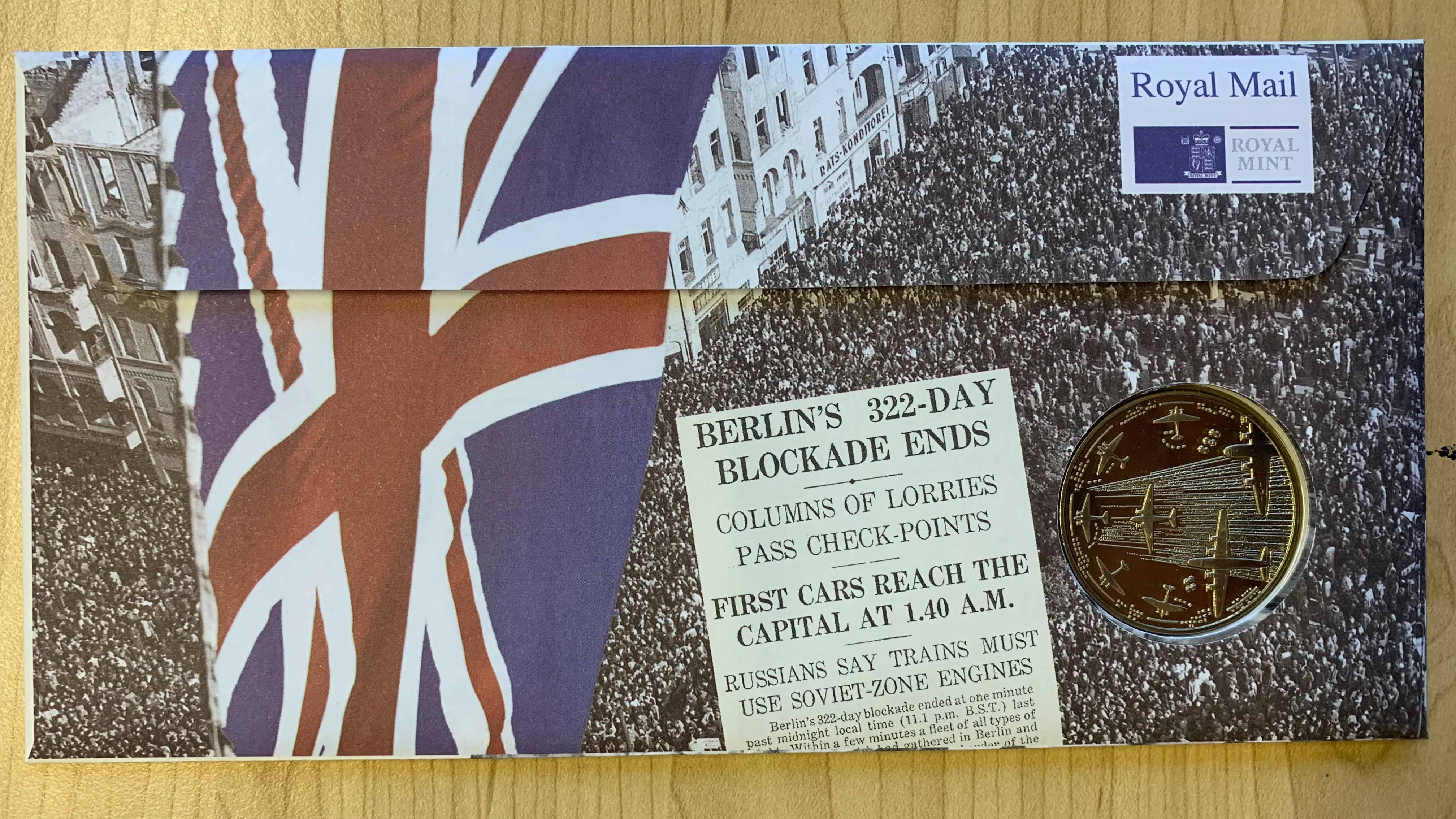 GB Great Britain 1999 Berlin Airlift Medalic PNC - Image 2