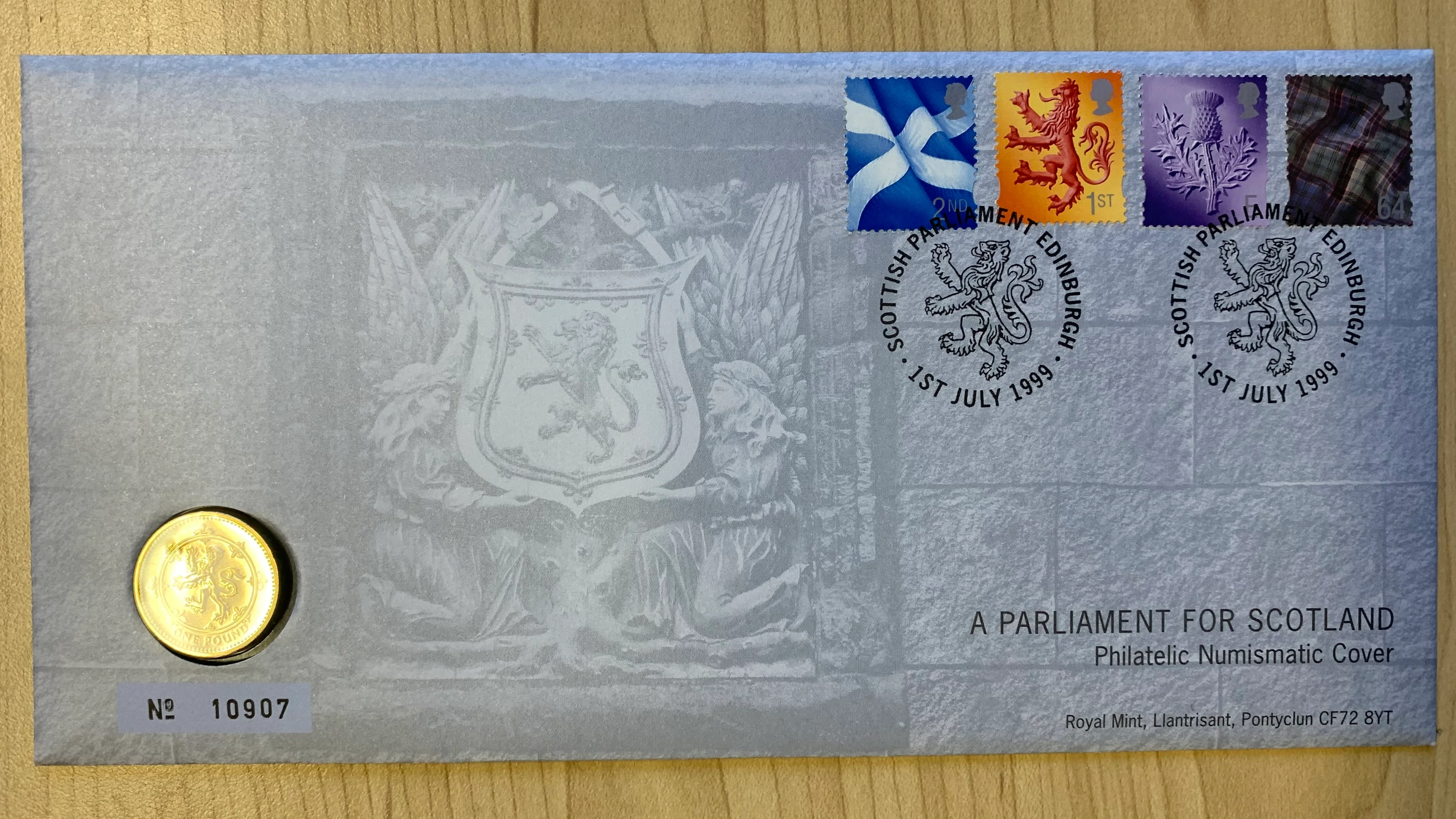 GB Great Britain 1999 £1 Scottish Parliament Edinburgh PNC