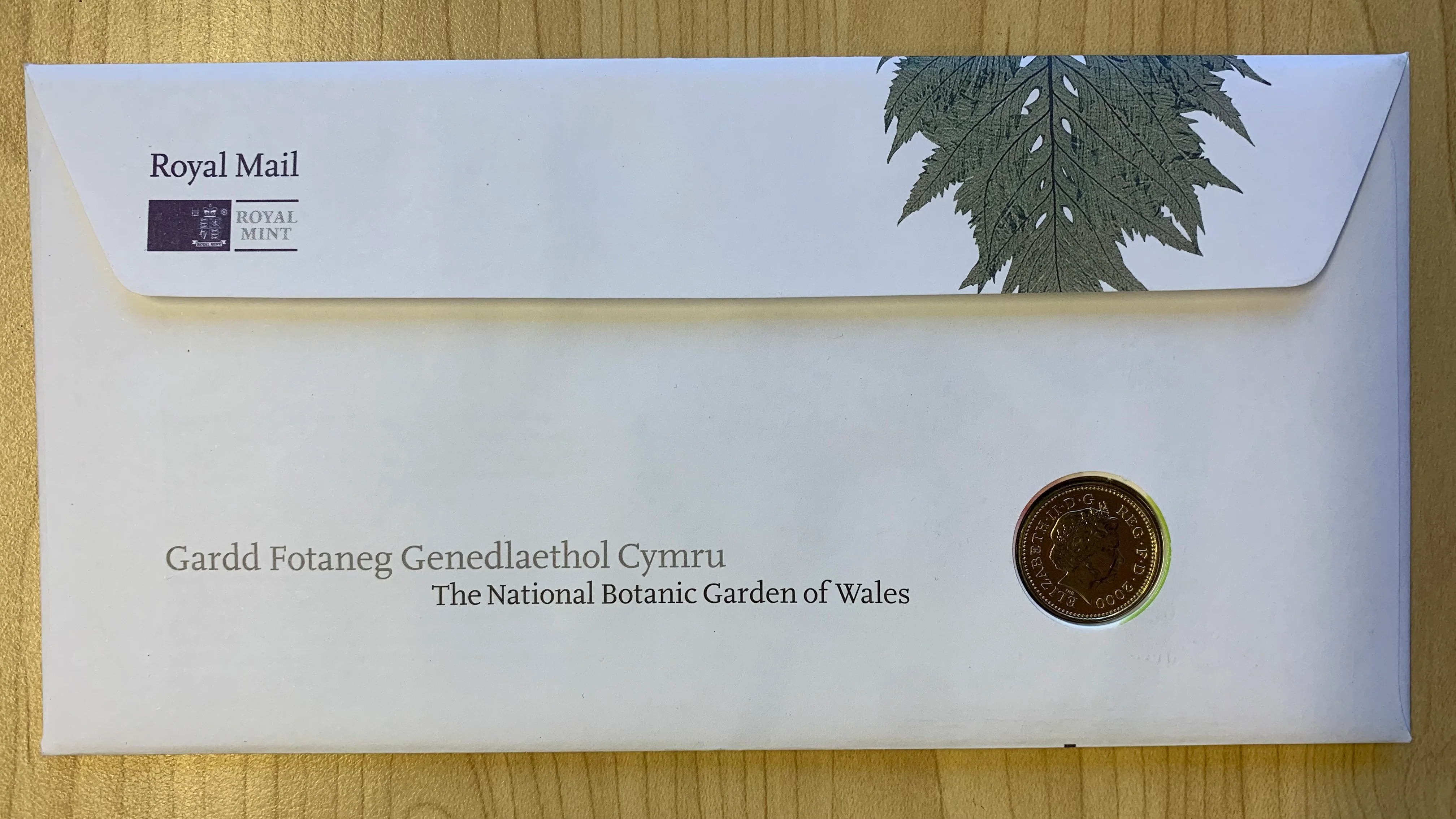 GB Great Britain 2000 £1 Botanic Gardens of Wales PNC - Image 2