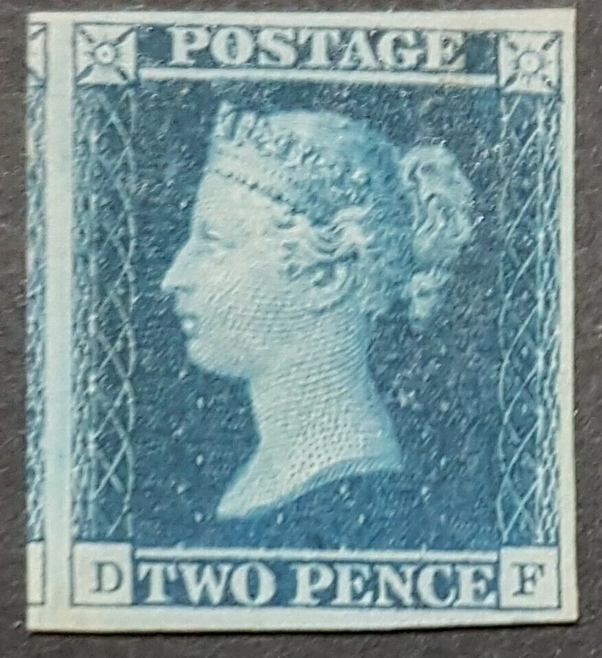 GB Great Britain 1841 SG 14 2d Blue plate 3, mint regummed, see certificate cat £6500