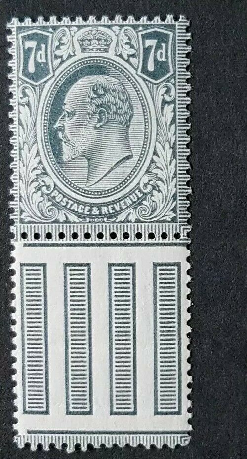 GB Great Britain 7d Deep Grey Black SG M37(2) with certificate MUH