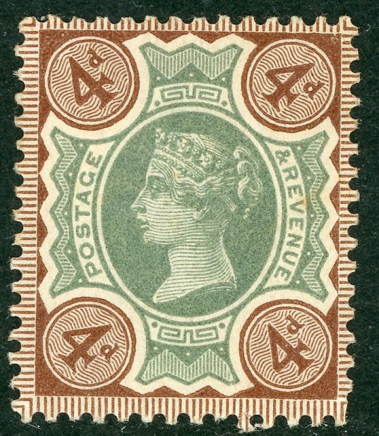 GB Great Britain SG 205a 4d Postage & Revenue MUH