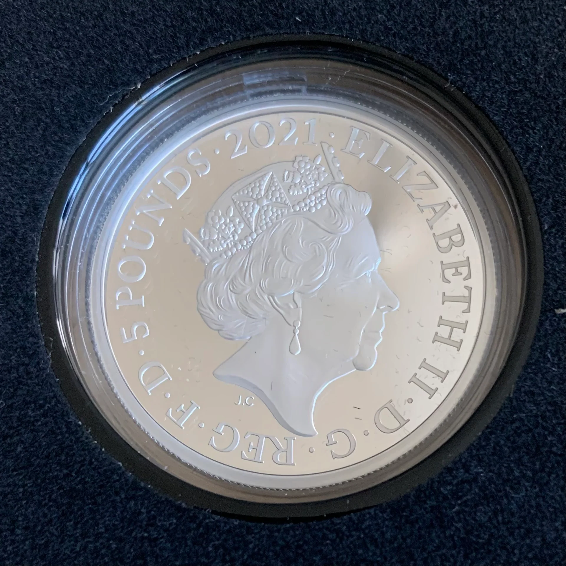 Great Britain UK 2021 Prince Philip 5 Pounds Silver Proof Superb Condition - Image 5