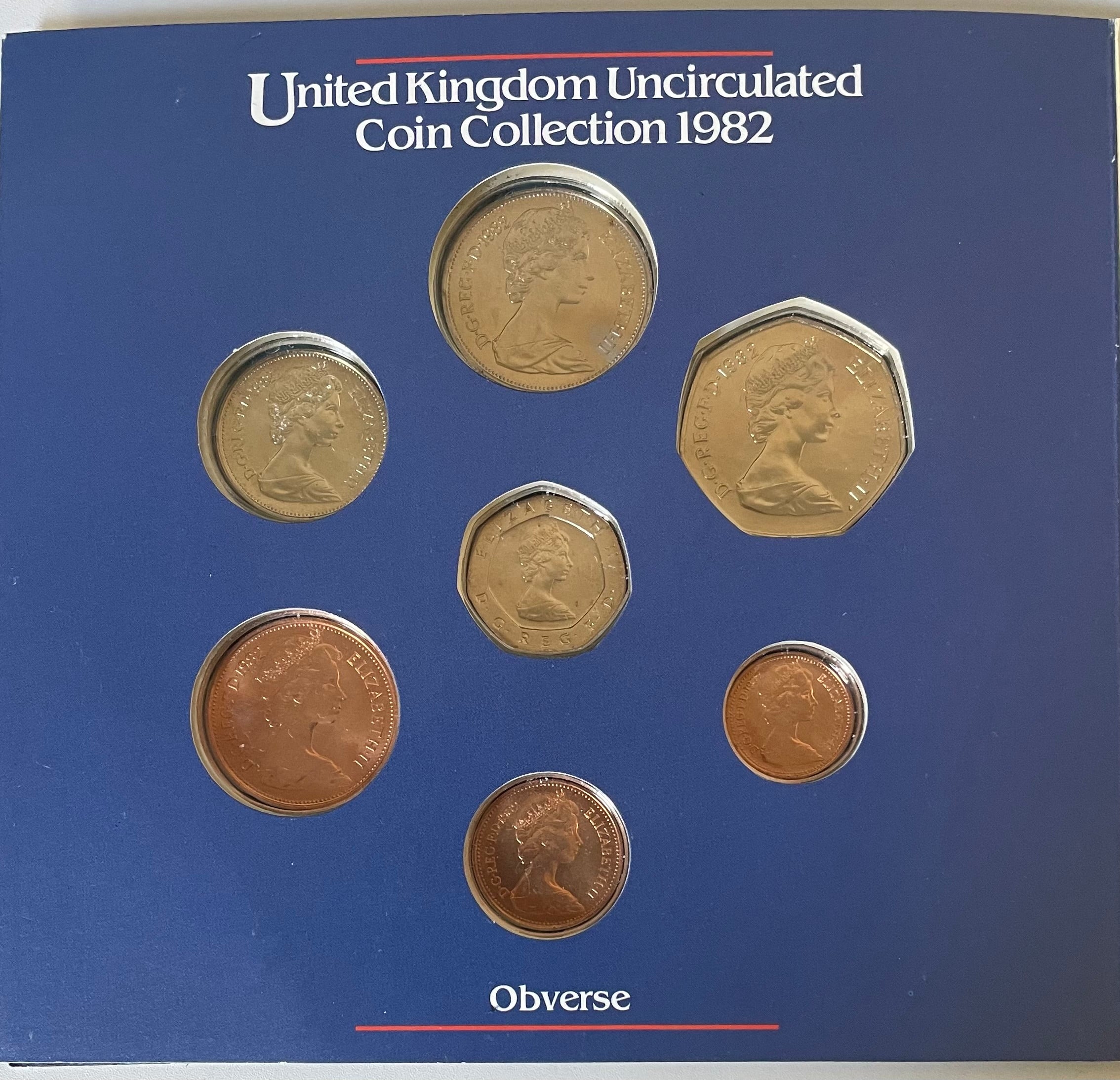 GB Great Britain United Kingdom 1982 Uncirculated Coin Set - Image 2