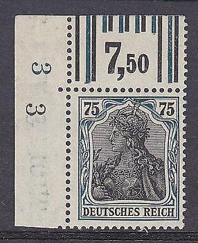 Germany Michel 104bF 1916 75pf black and green (signed) MUH