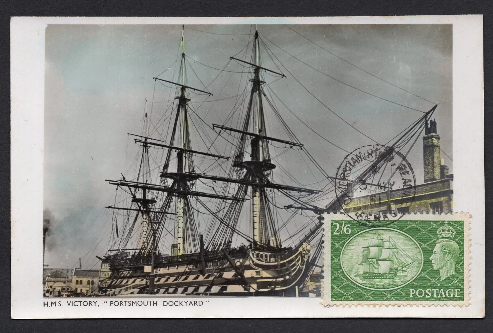 GB Great Britain FDC First Day Cover 2/6 HMS Victory Portsmouth Dockyard