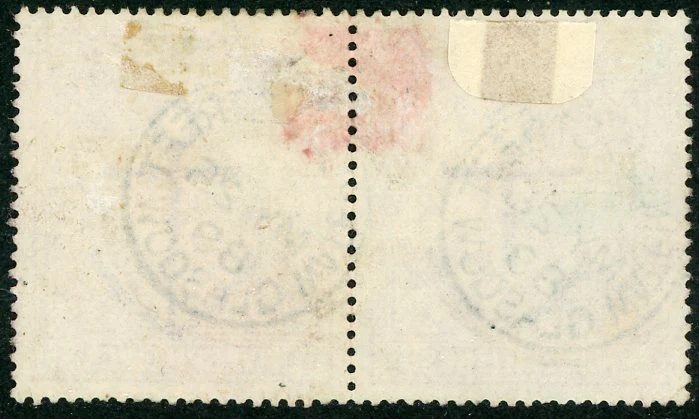 GB Great Britain SG 180 5/- Rose Pair Cancelled Waterloo Street Glasgow Slight Thin - Image 2