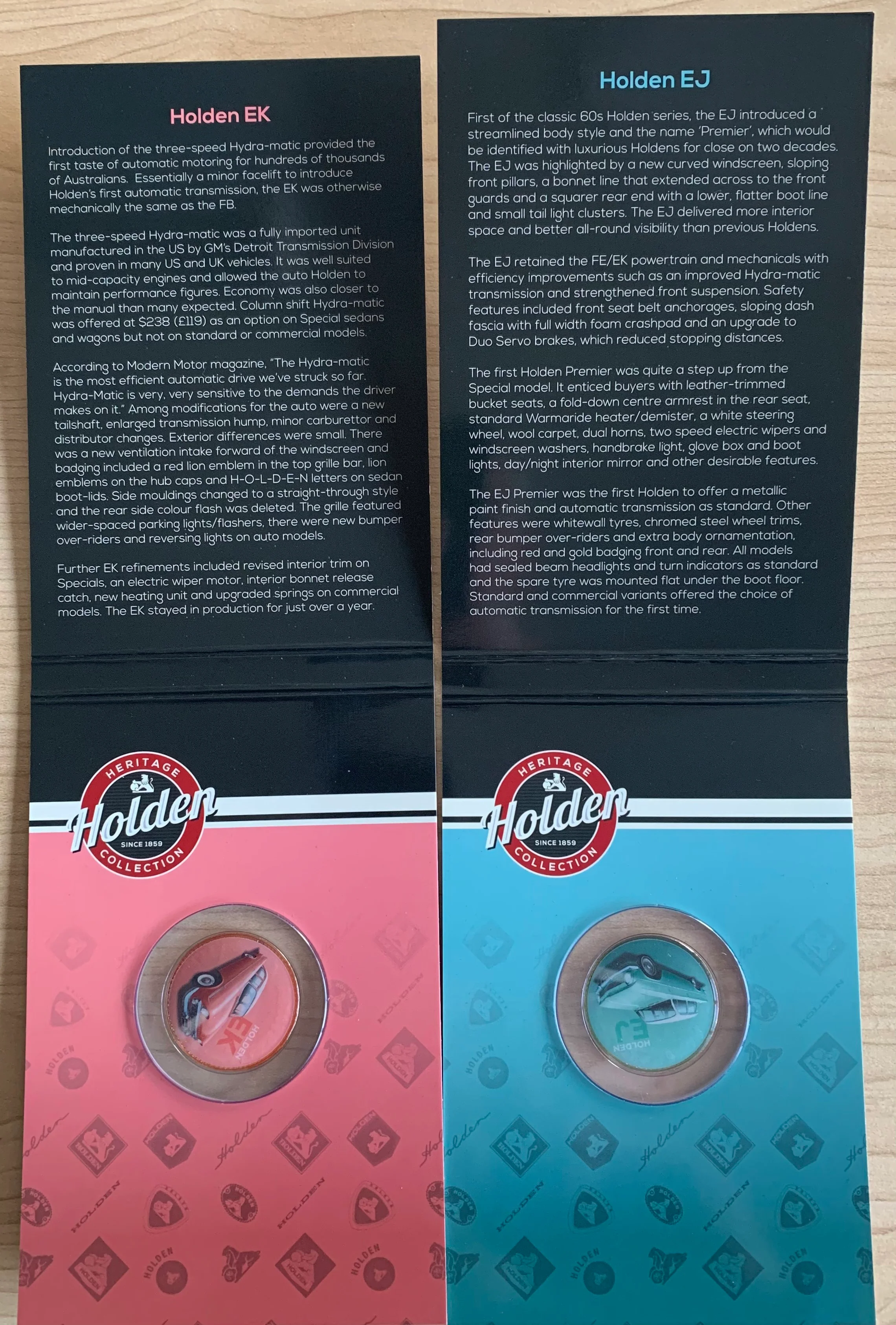 Australia Holden Heritage Car Collection of 7 Gold plated enamelled Pennies - Image 2