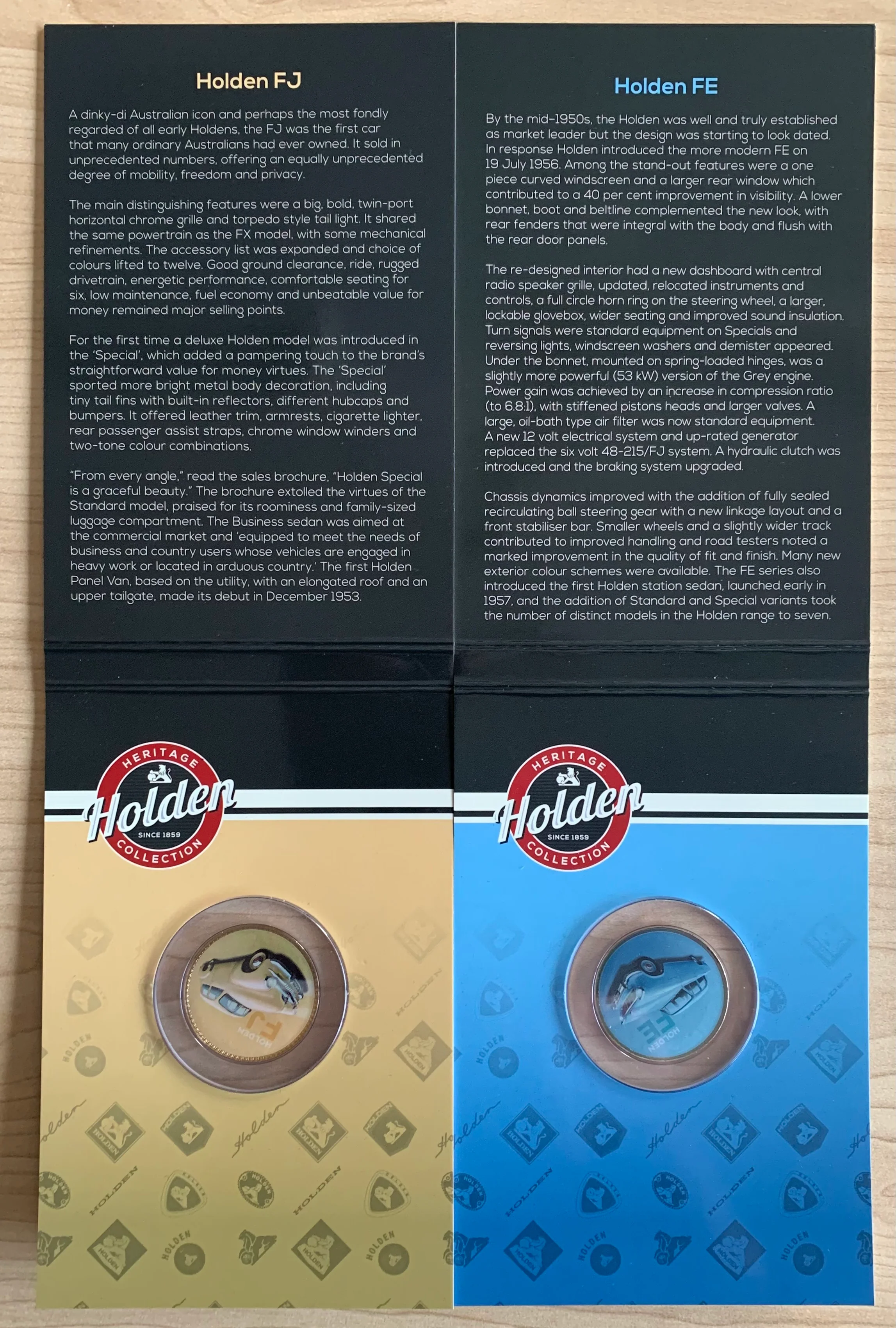 Australia Holden Heritage Car Collection of 7 Gold plated enamelled Pennies - Image 4