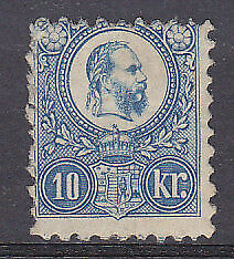 Hungary Austria SG 11 10k blue Part original gum
