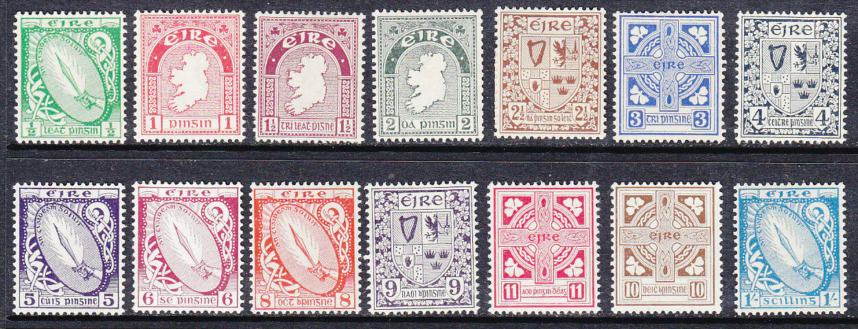 Ireland SG 111-22 Set of 14 to 1/- MUH