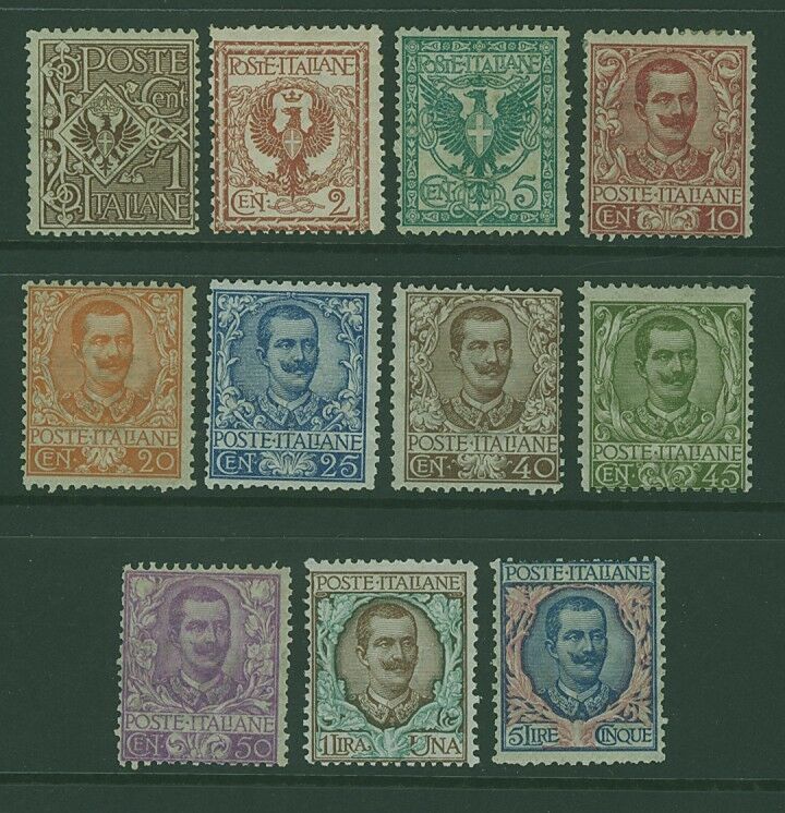 Italy SG 62-72 1901 Set to 5l MLH