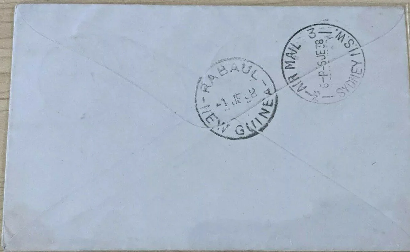 KGVI First Flight Air Mail Australia - New Guinea and return combination cover - Image 2