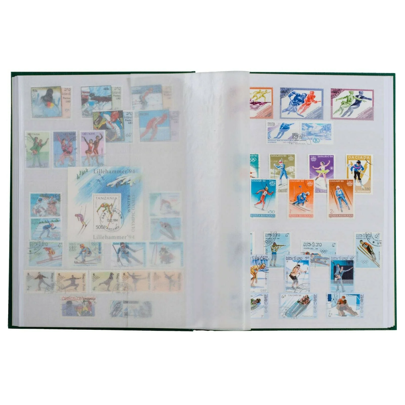 LIGHTHOUSE 16 WHITE PAGE STOCKBOOK -Stamp ALBUM (Black Cover)