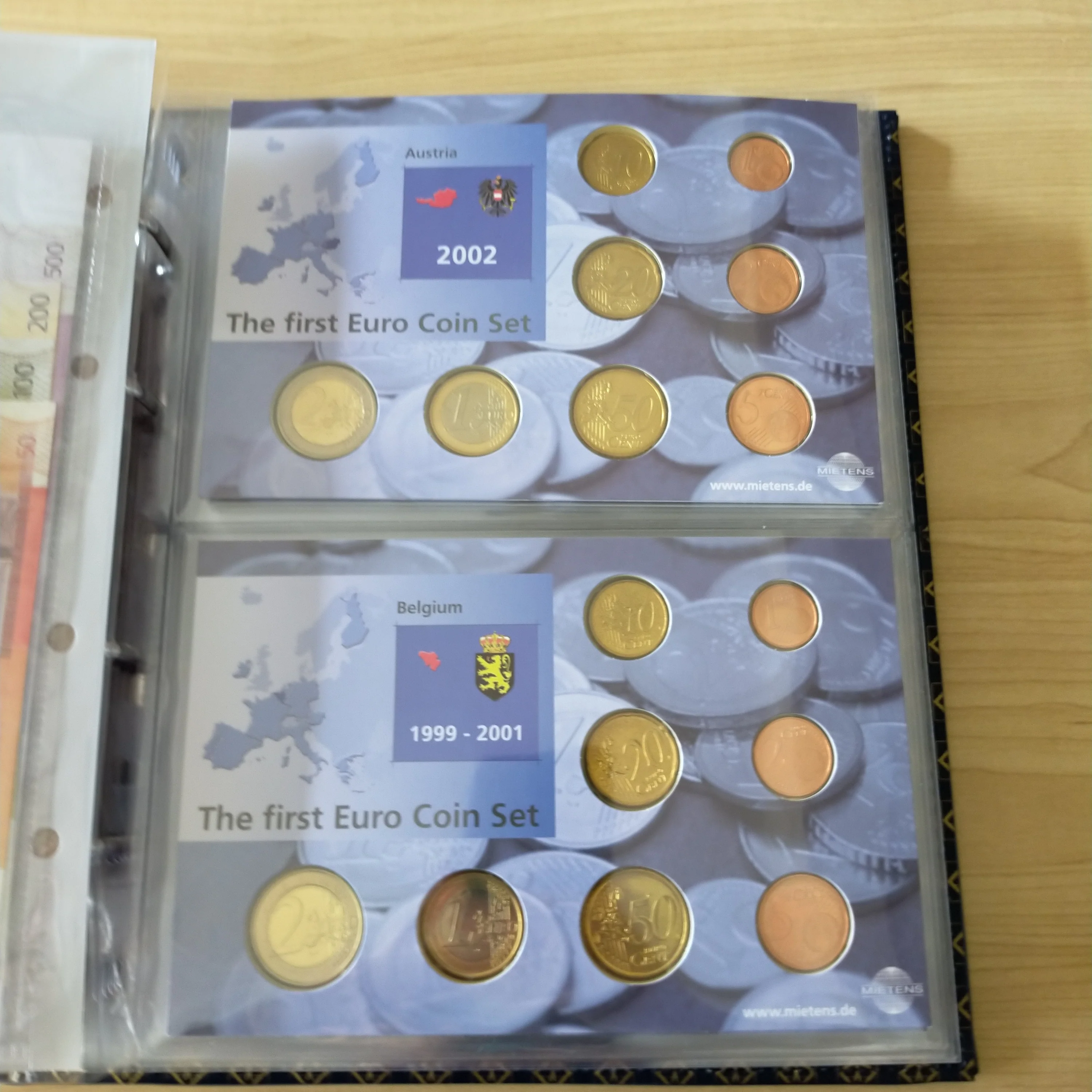Lighthouse The First Euro Complete Coin Set In Folder - 12 Country Sets + Specimen Notes - Image 5