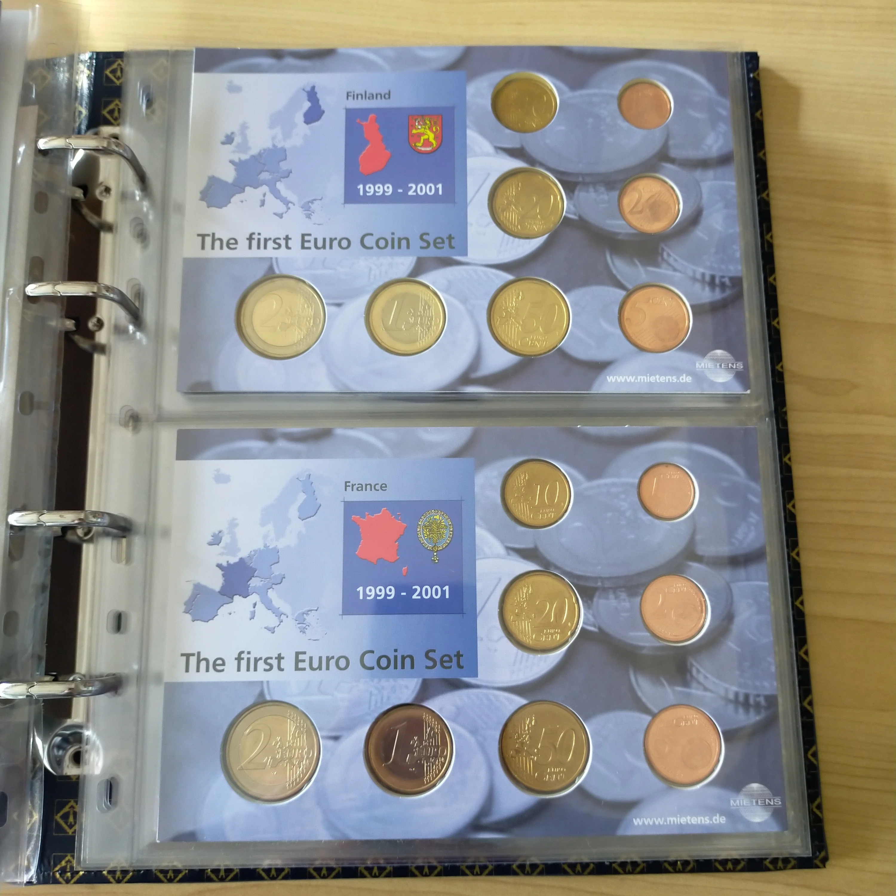 Lighthouse The First Euro Complete Coin Set In Folder - 12 Country Sets + Specimen Notes - Image 6