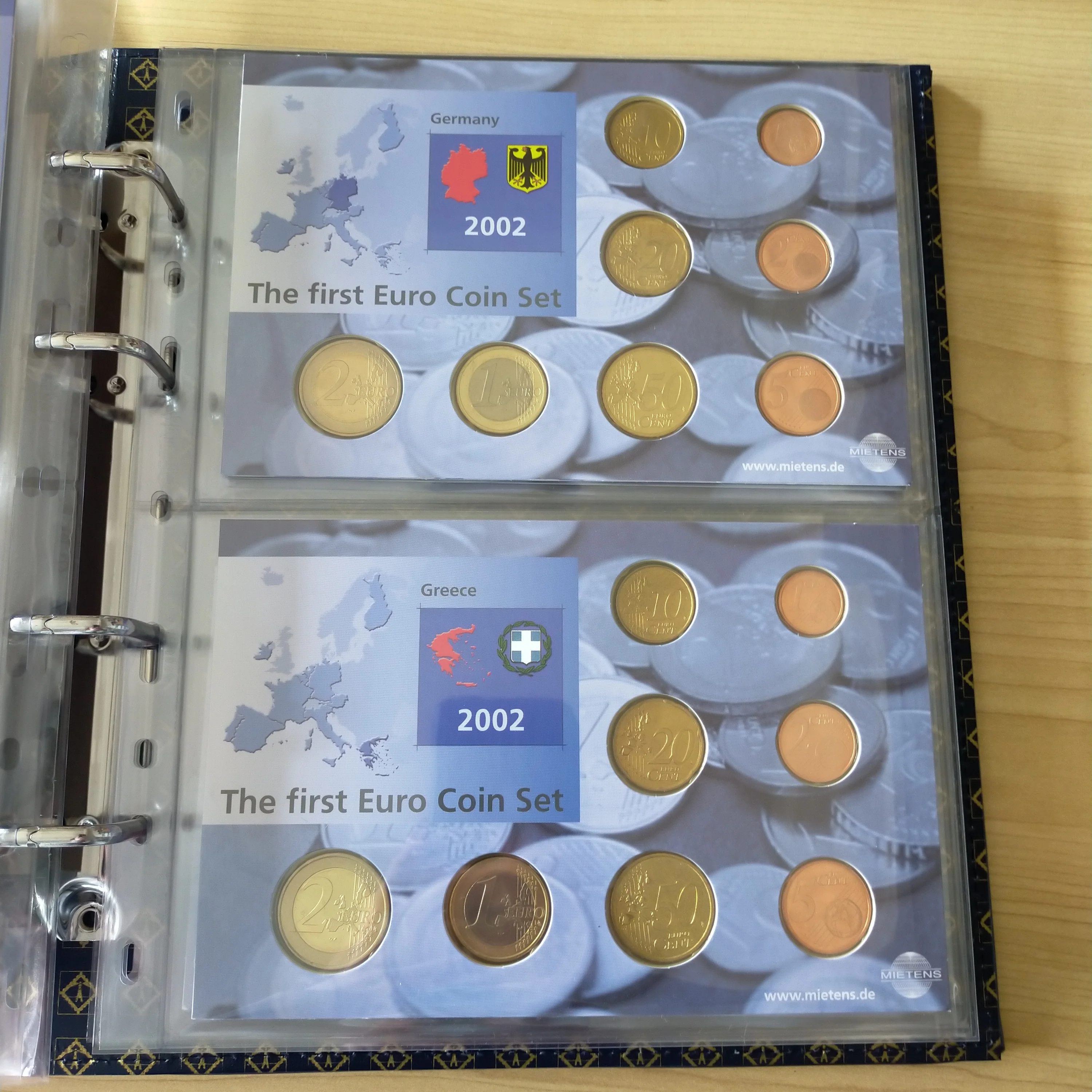 Lighthouse The First Euro Complete Coin Set In Folder - 12 Country Sets + Specimen Notes - Image 7