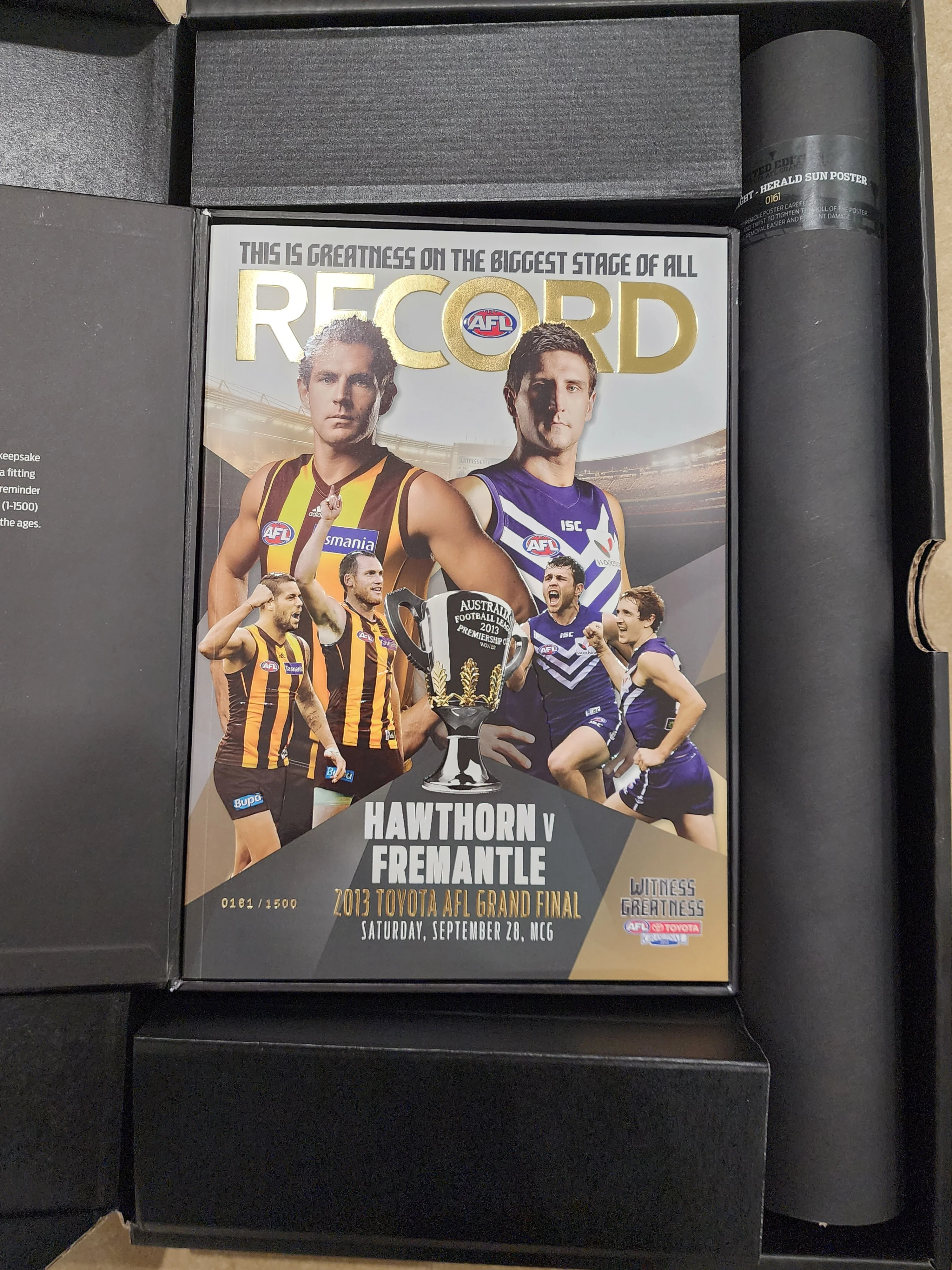 Limited Edition 2013 Toyota AFL Grand Final Record and Poster