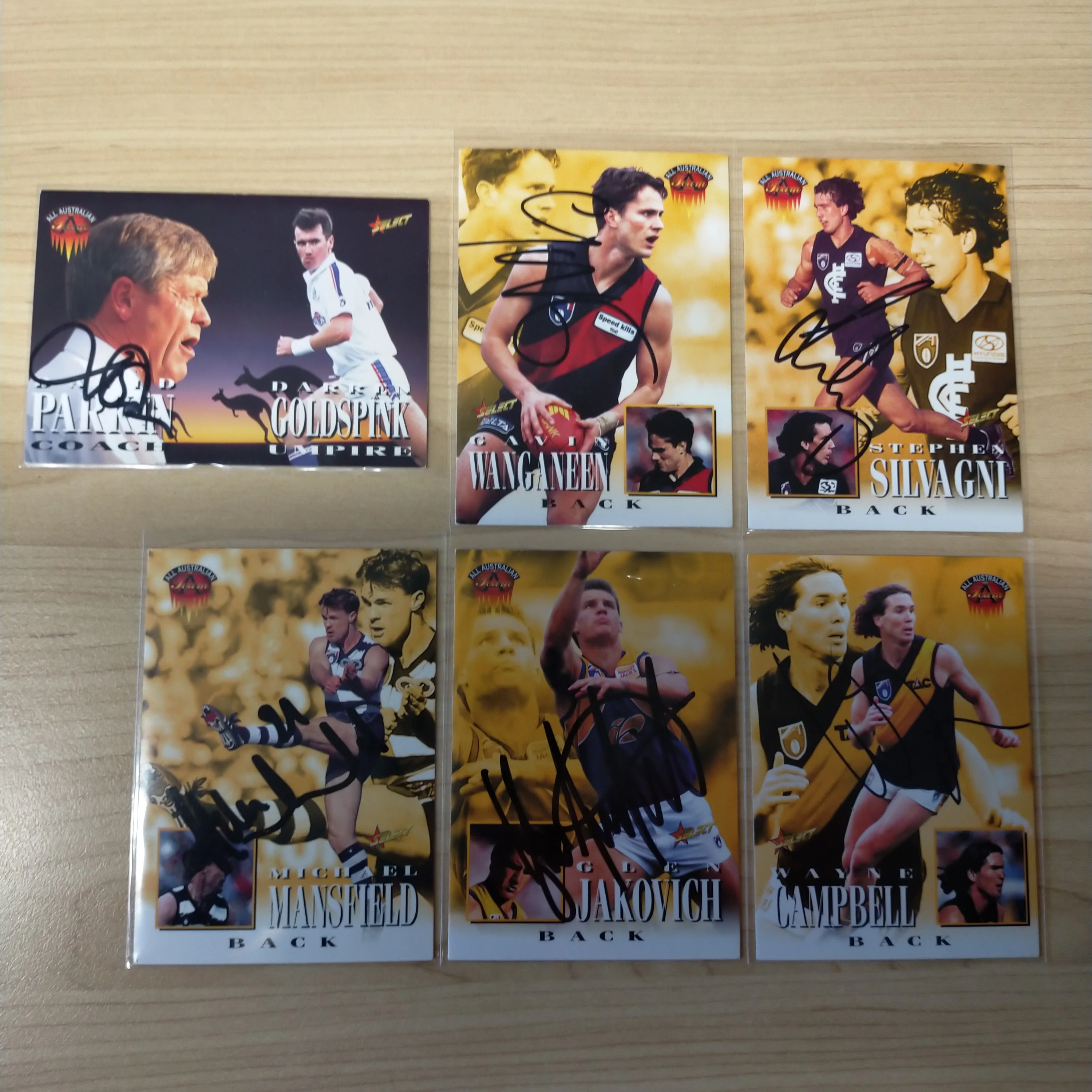 Lot of 18 x 1996 Select AFL Centenary AFLPA All Australian Hand Signed Cards - Image 3