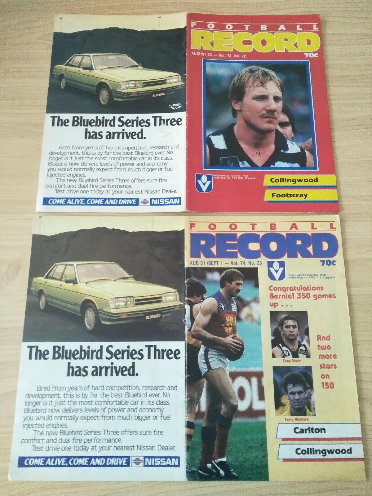 Lot Of 1985 VFL Football Records Collingwood Games x 22 - Image 11