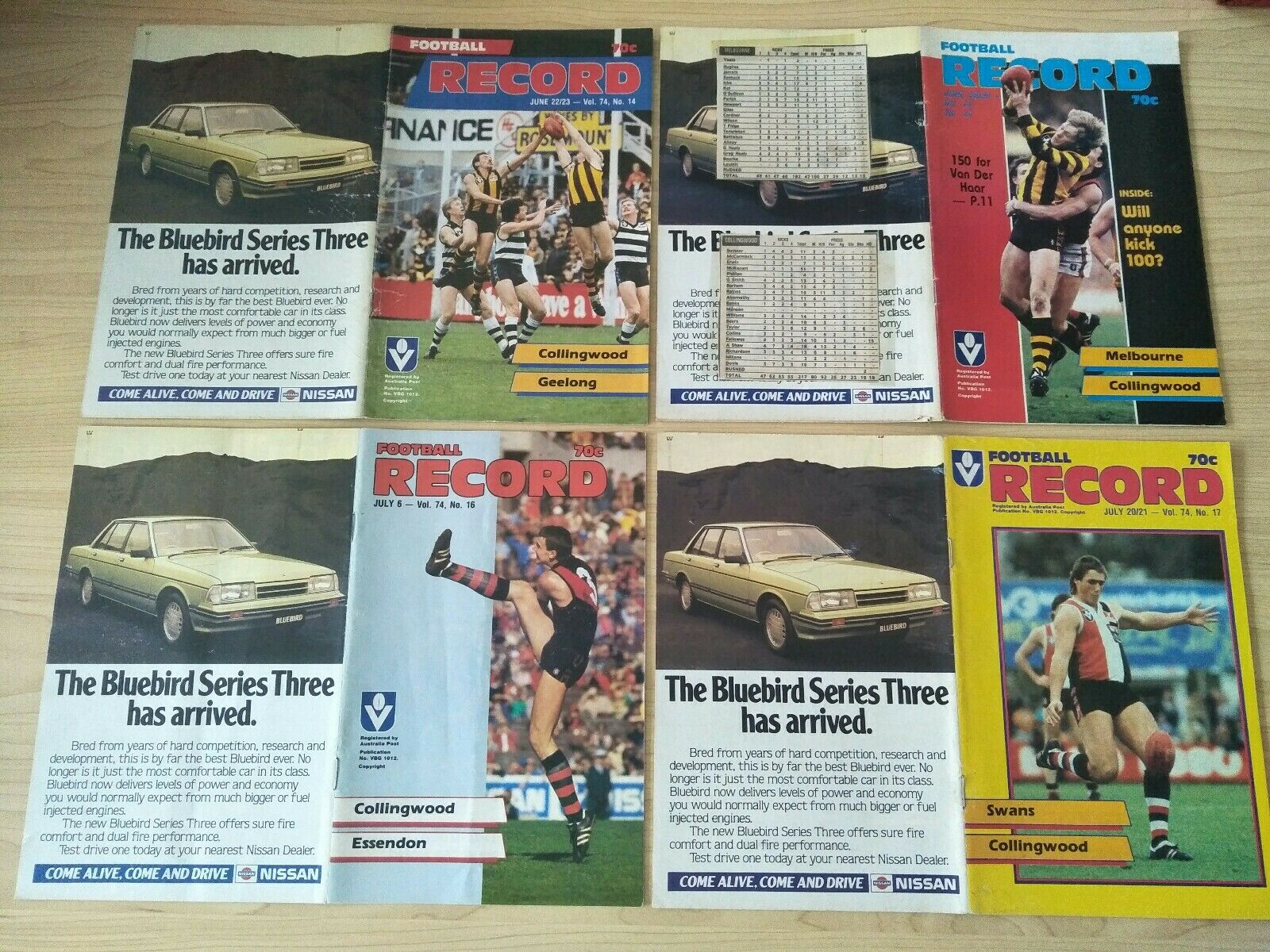 Lot Of 1985 VFL Football Records Collingwood Games x 22 - Image 7