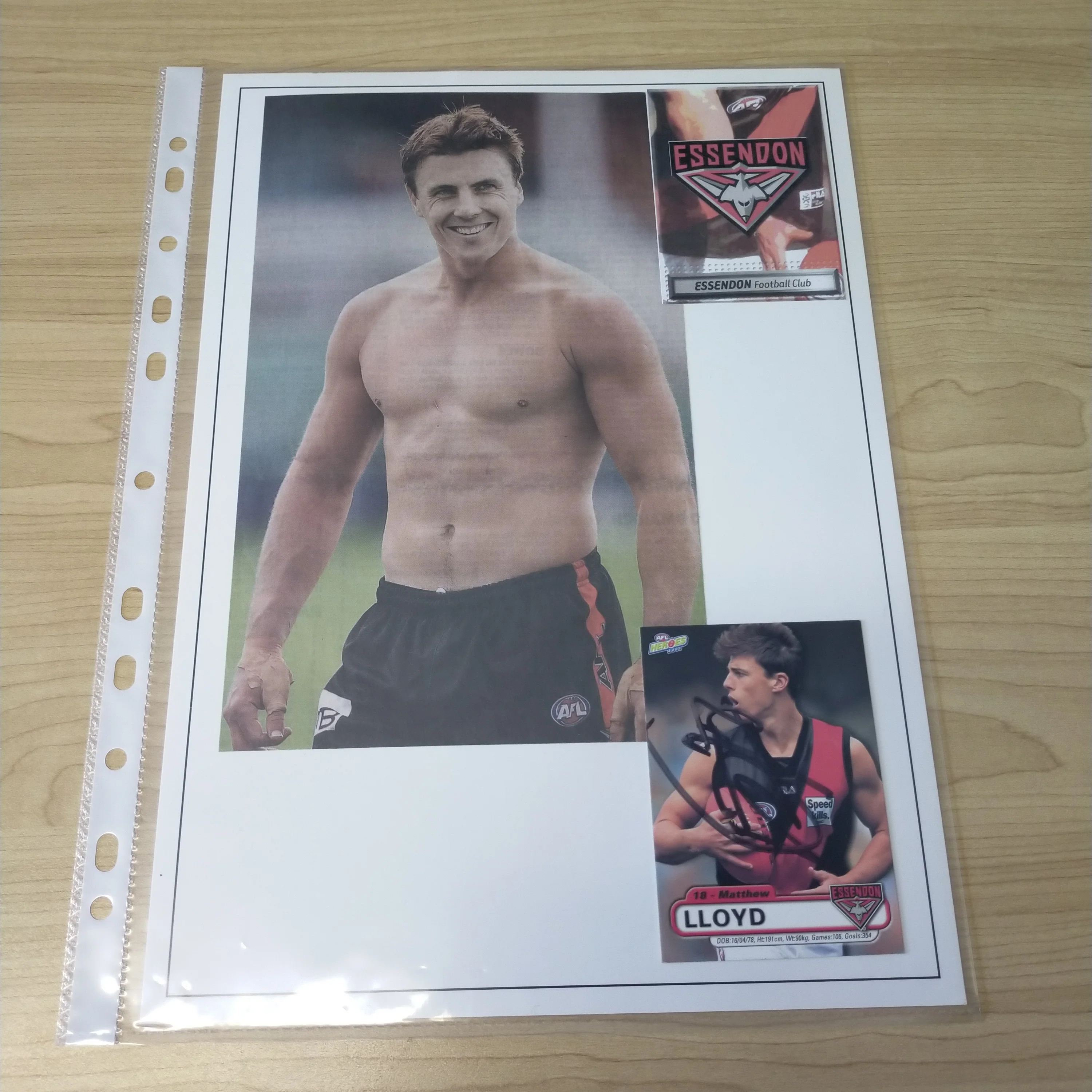Lot of 4 AFL VFL Essendon Player Signatures Matthew Lloyd - Image 3