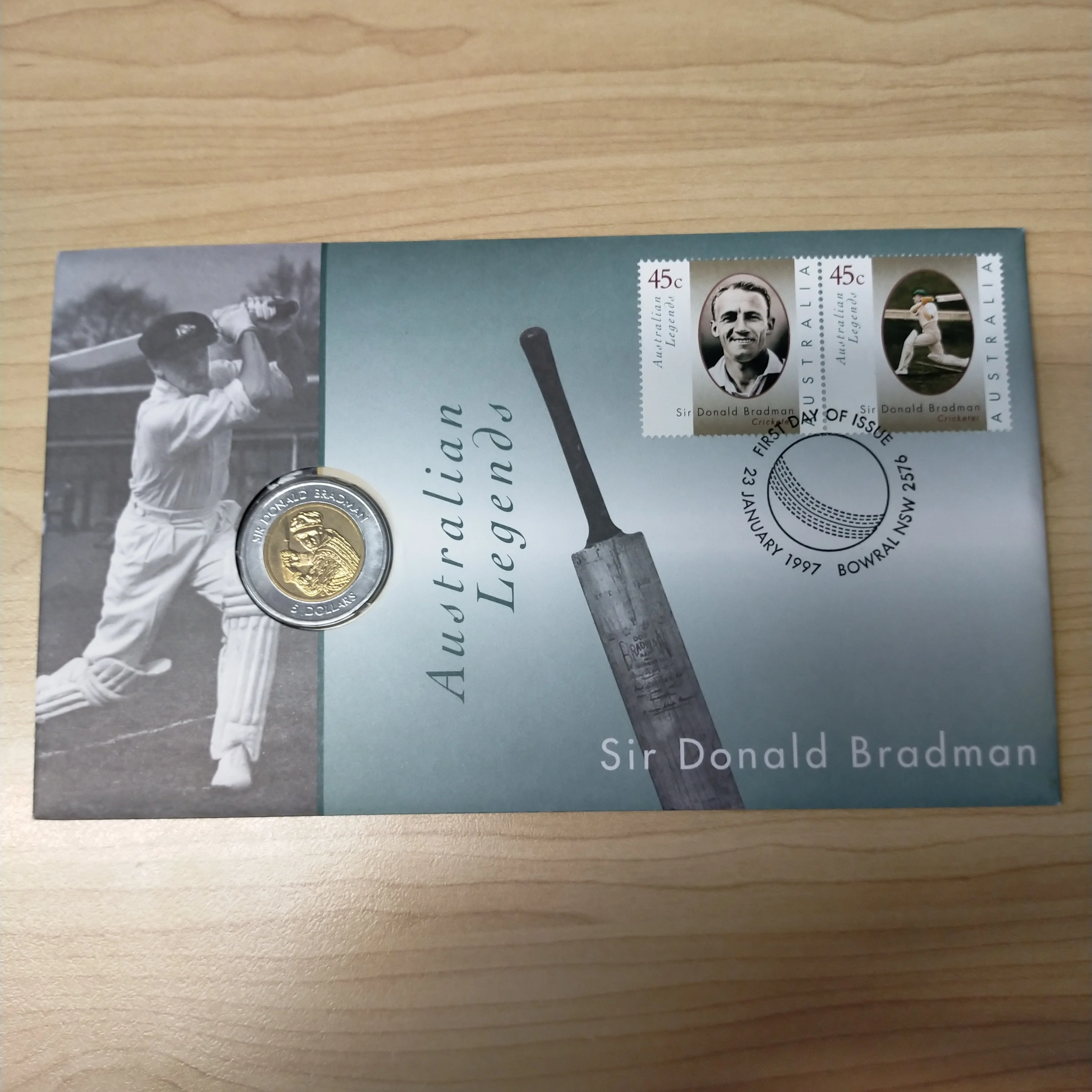 Lot of 4 x 1997 Australian Legends Sir Donald Bradman PNC First Day Of Issue - Image 2