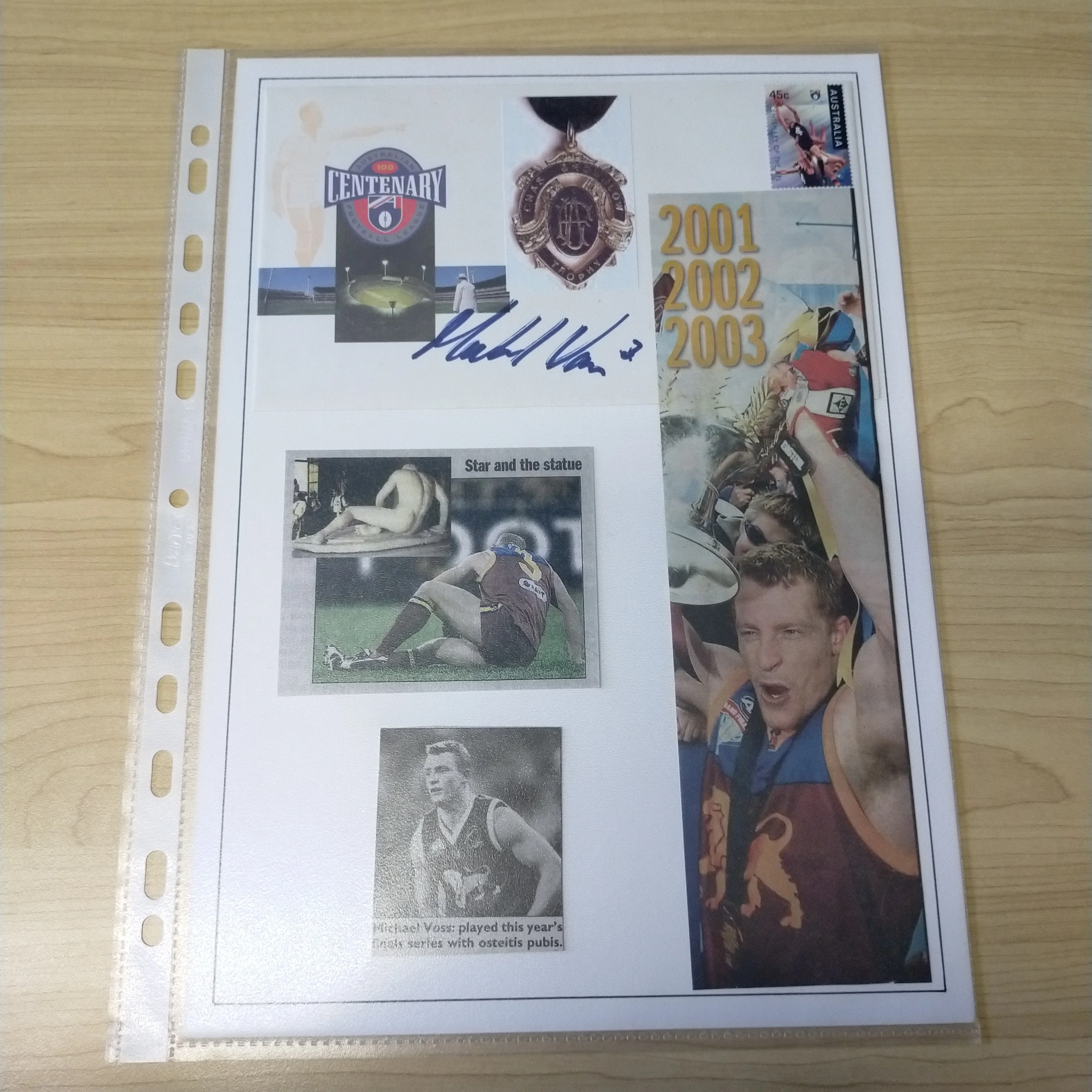 Lot of 5 AFL VFL Brisbane Lions Player Signatures - Image 2