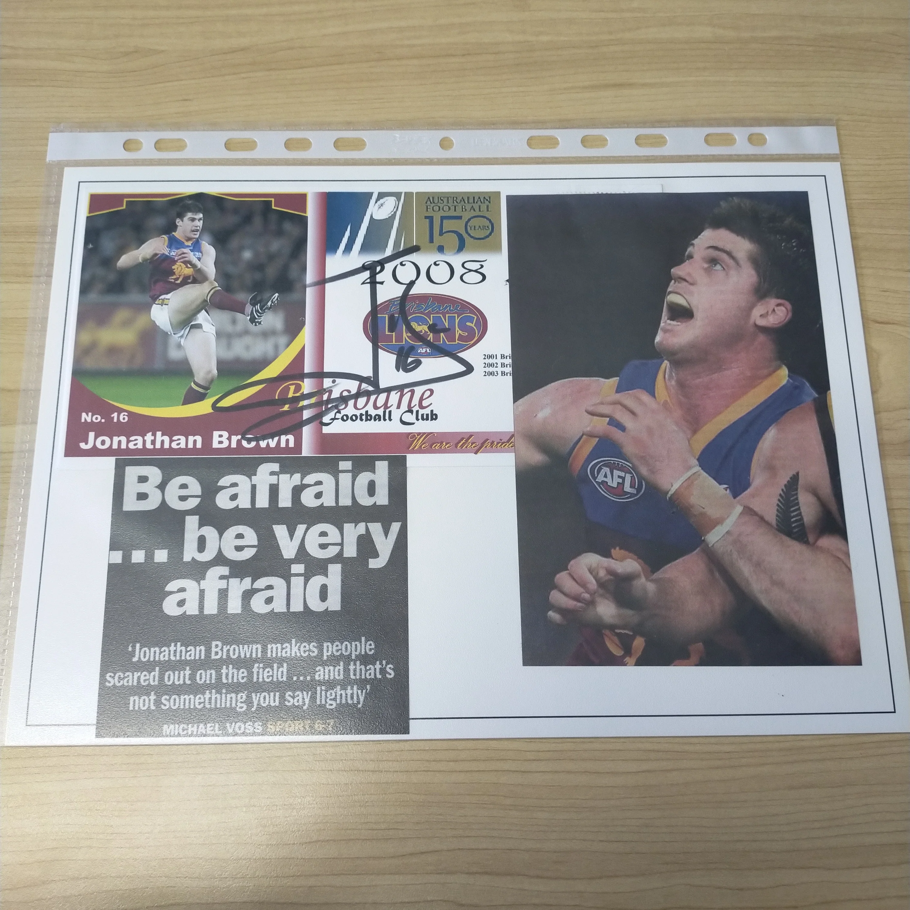 Lot of 5 AFL VFL Brisbane Lions Player Signatures - Image 4
