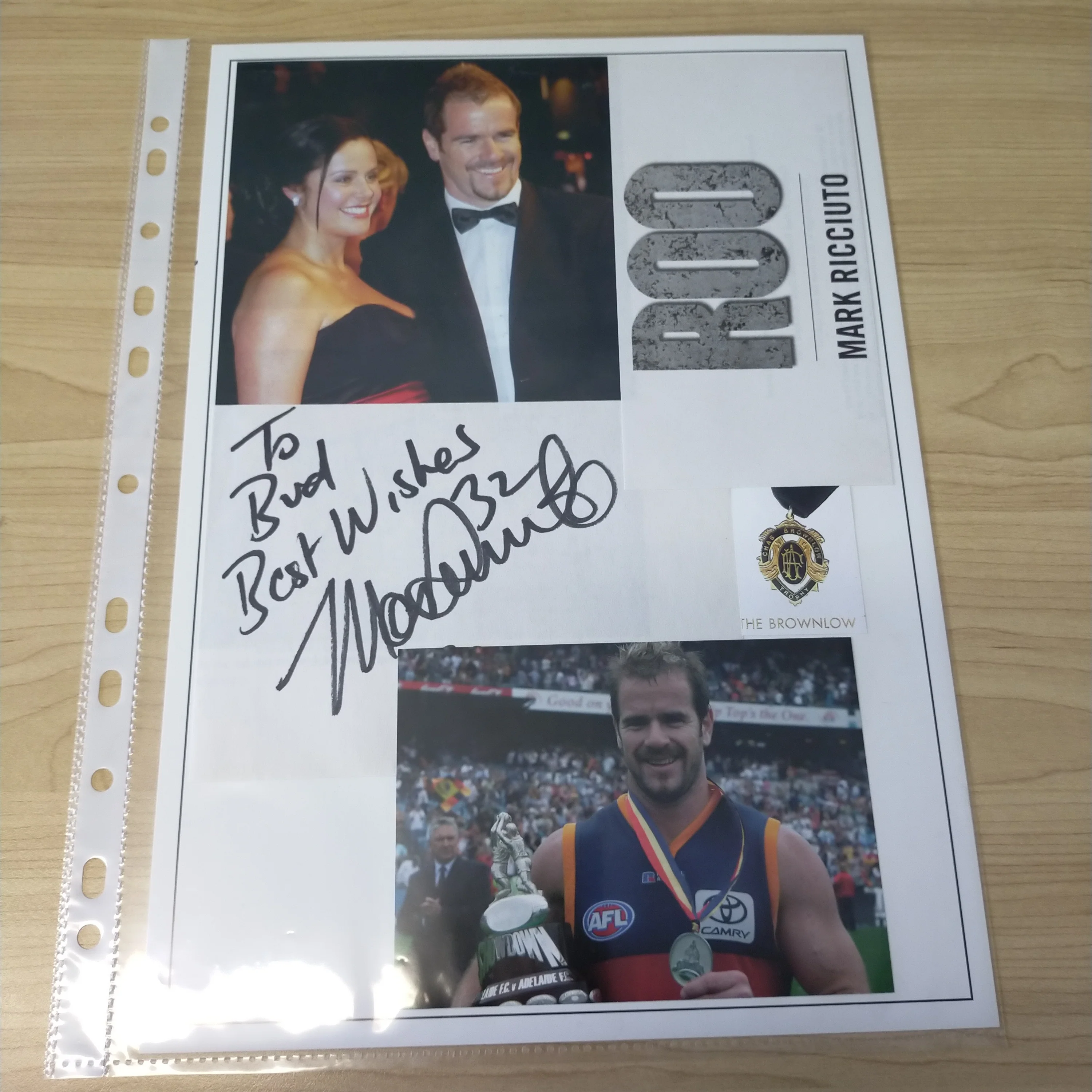 Lot of 6 AFL VFL Adelaide Crows Player Signatures - Image 6