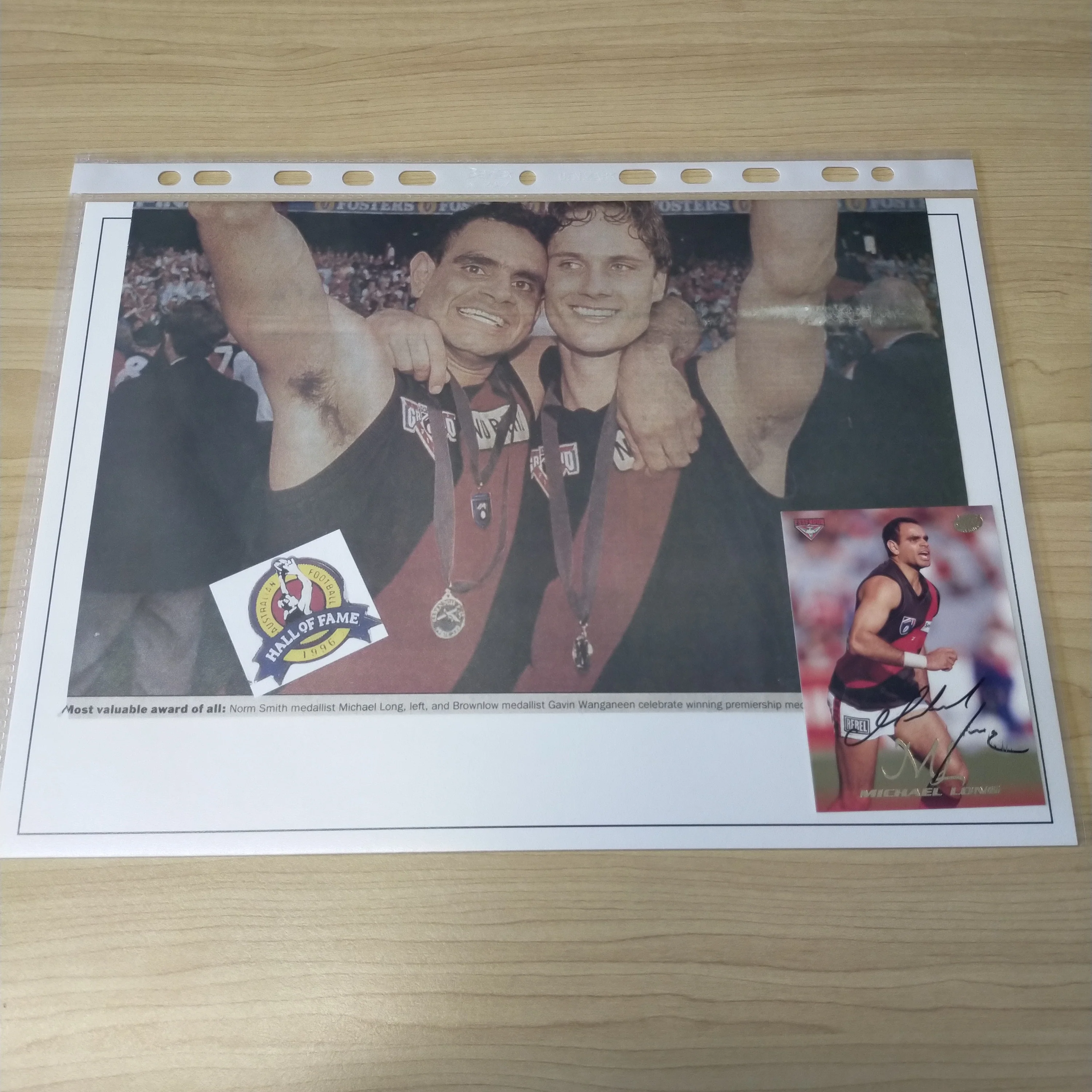 Lot of 10 AFL VFL Essendon Bombers Player Signatures - Image 11